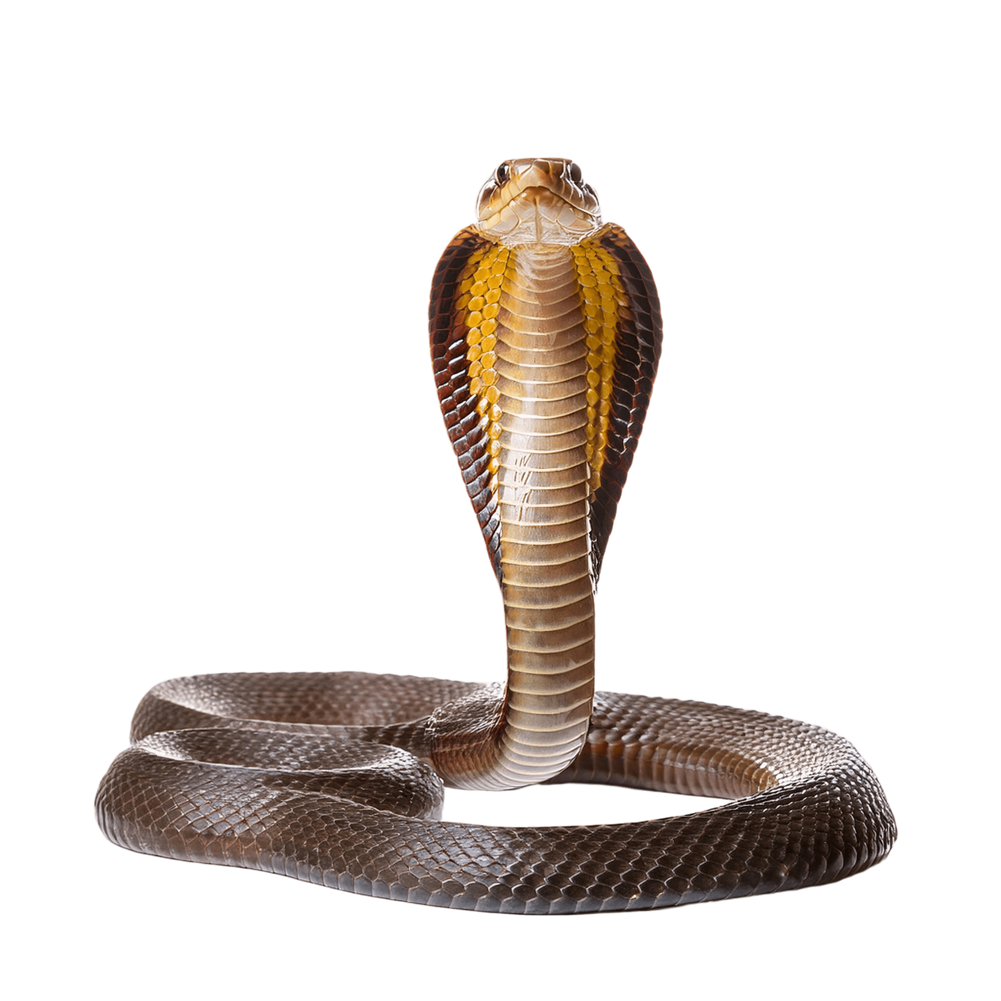 cobra snake with raised hood ready to strike png