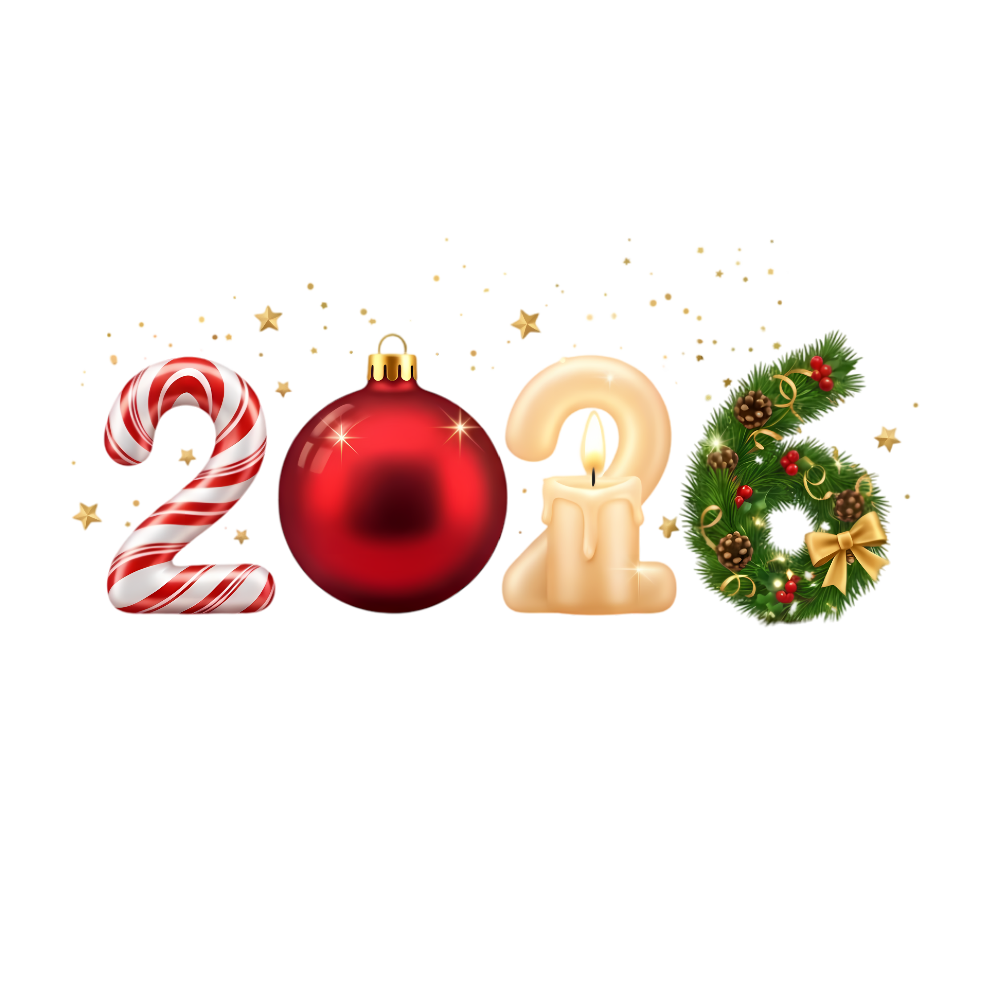 creative 2026 new year layout with seasonal elements