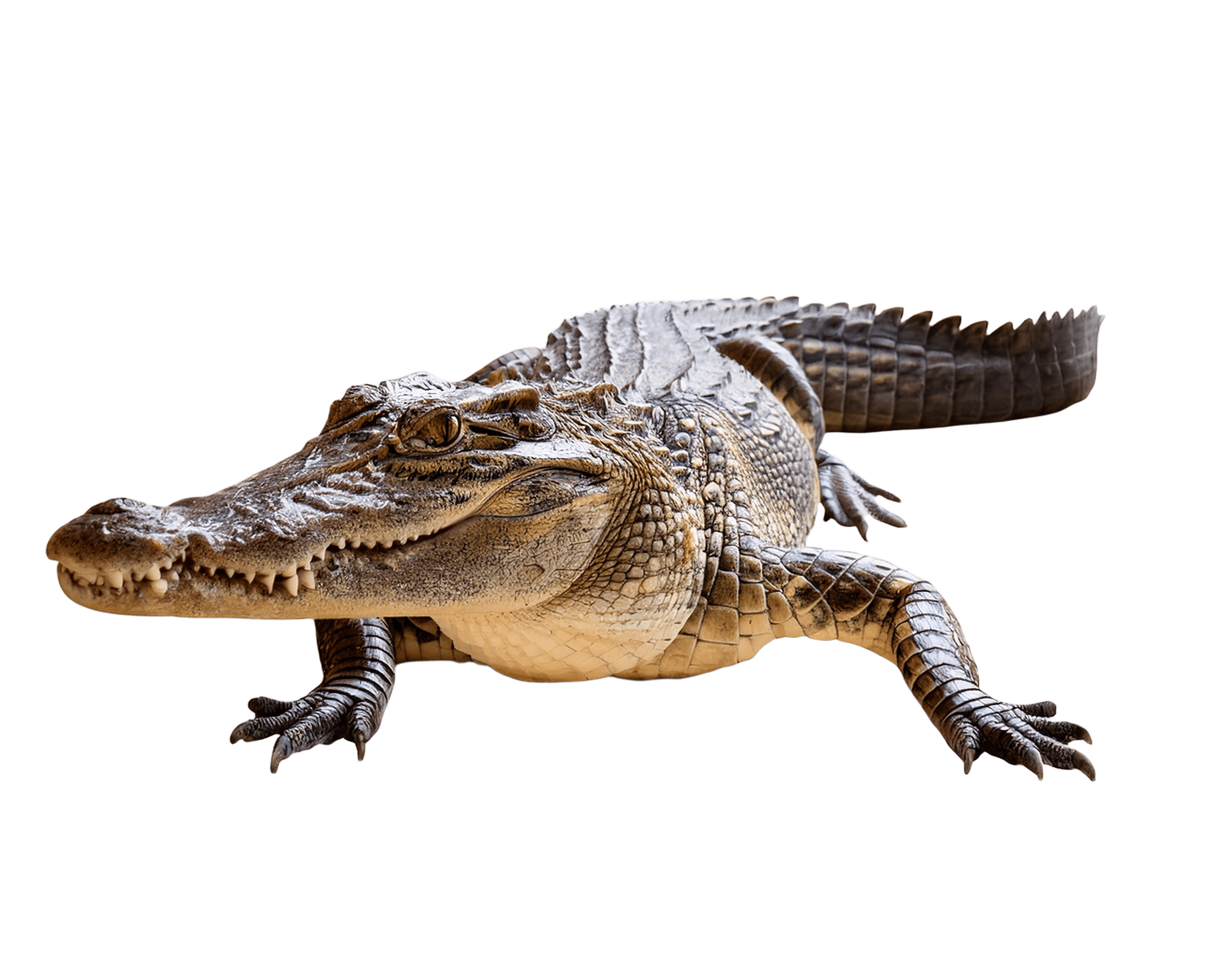 crocodile front facing in alert position png