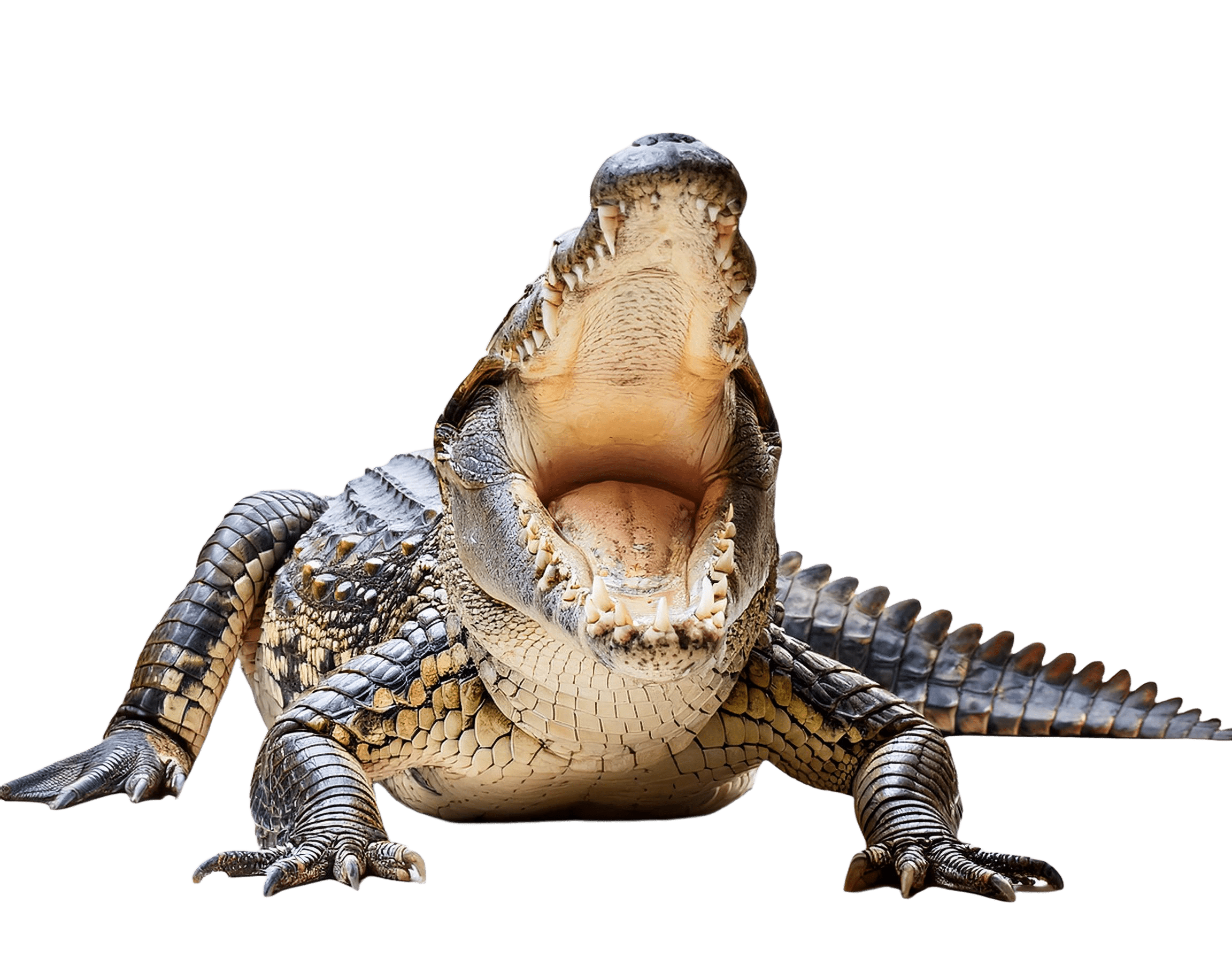crocodile front with wide open mouth png