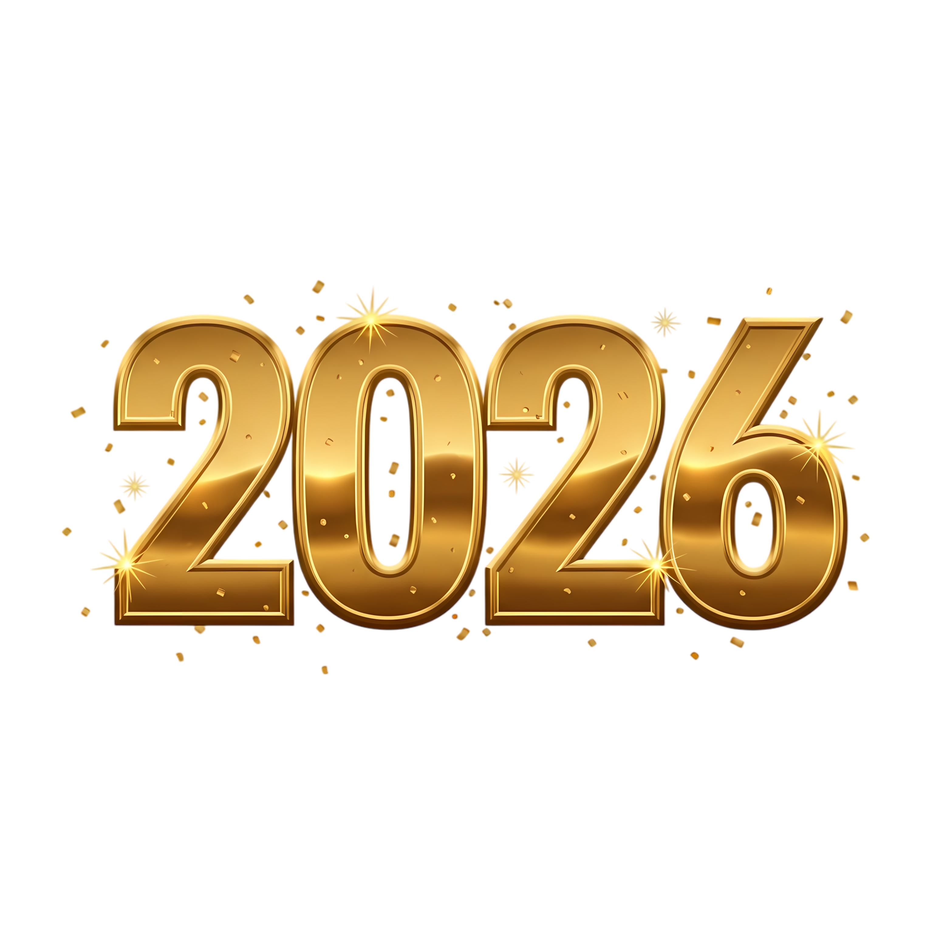 elegant shiny 2026 celebration typography