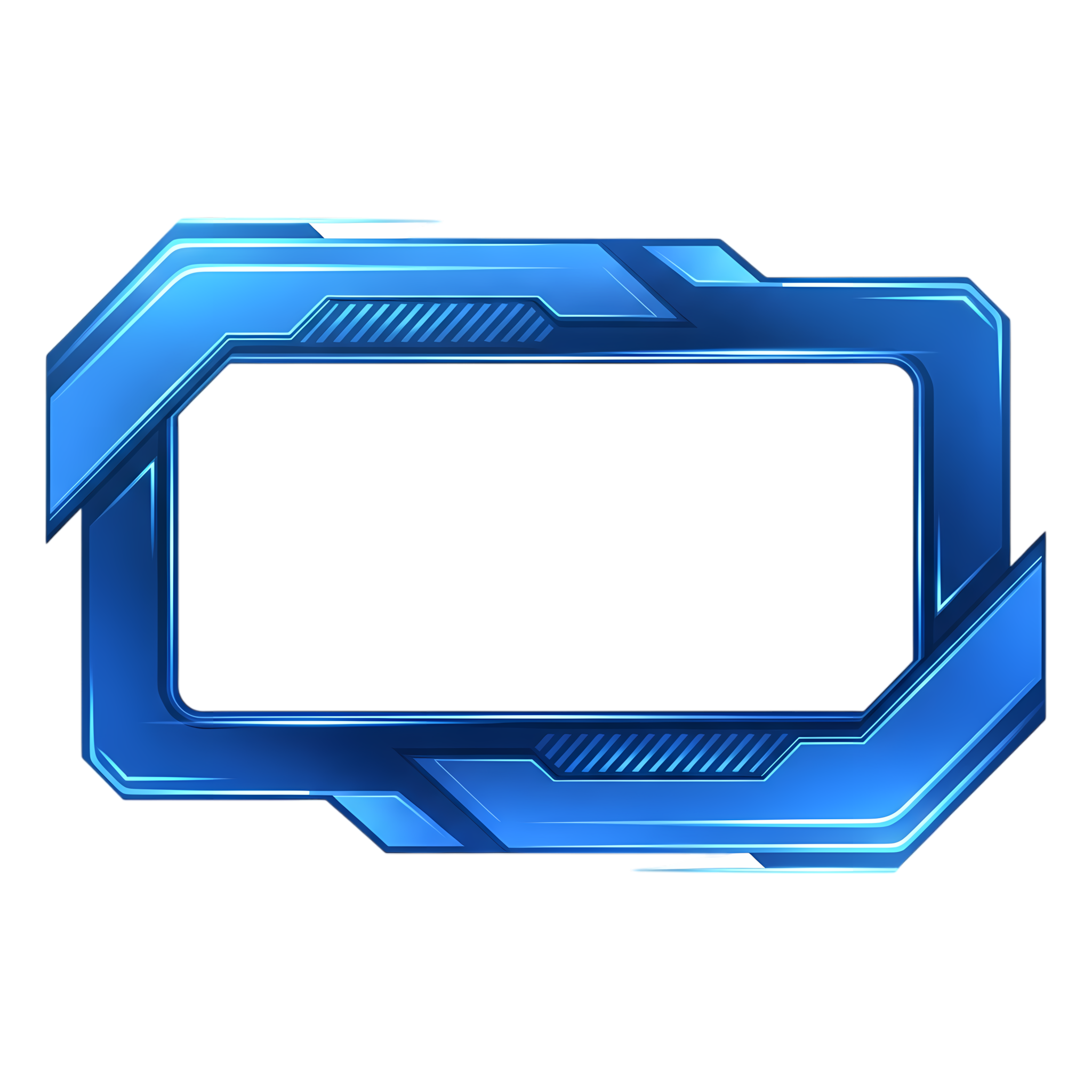 esports streaming frame overlay blue glow png