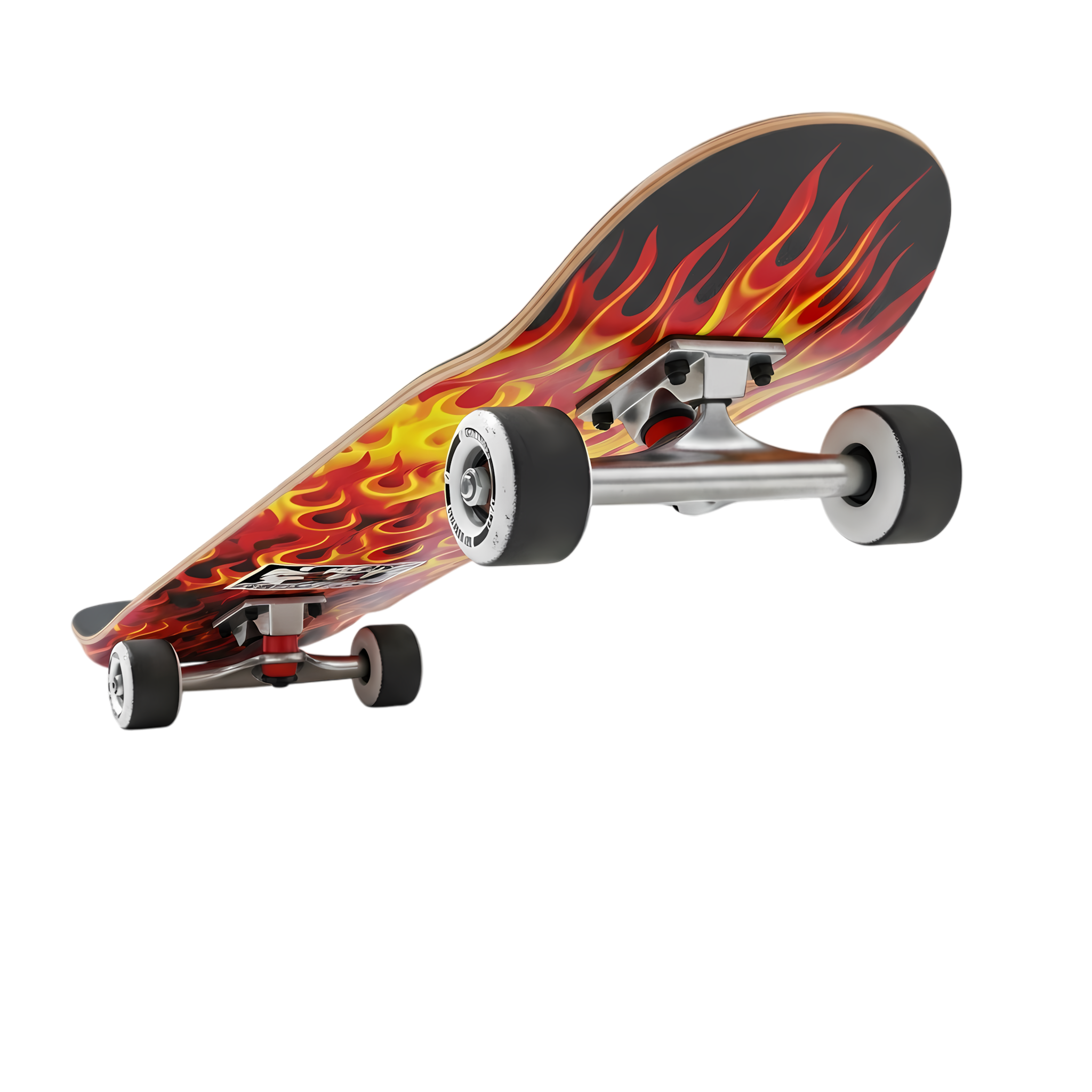 flame pattern street skateboard design
