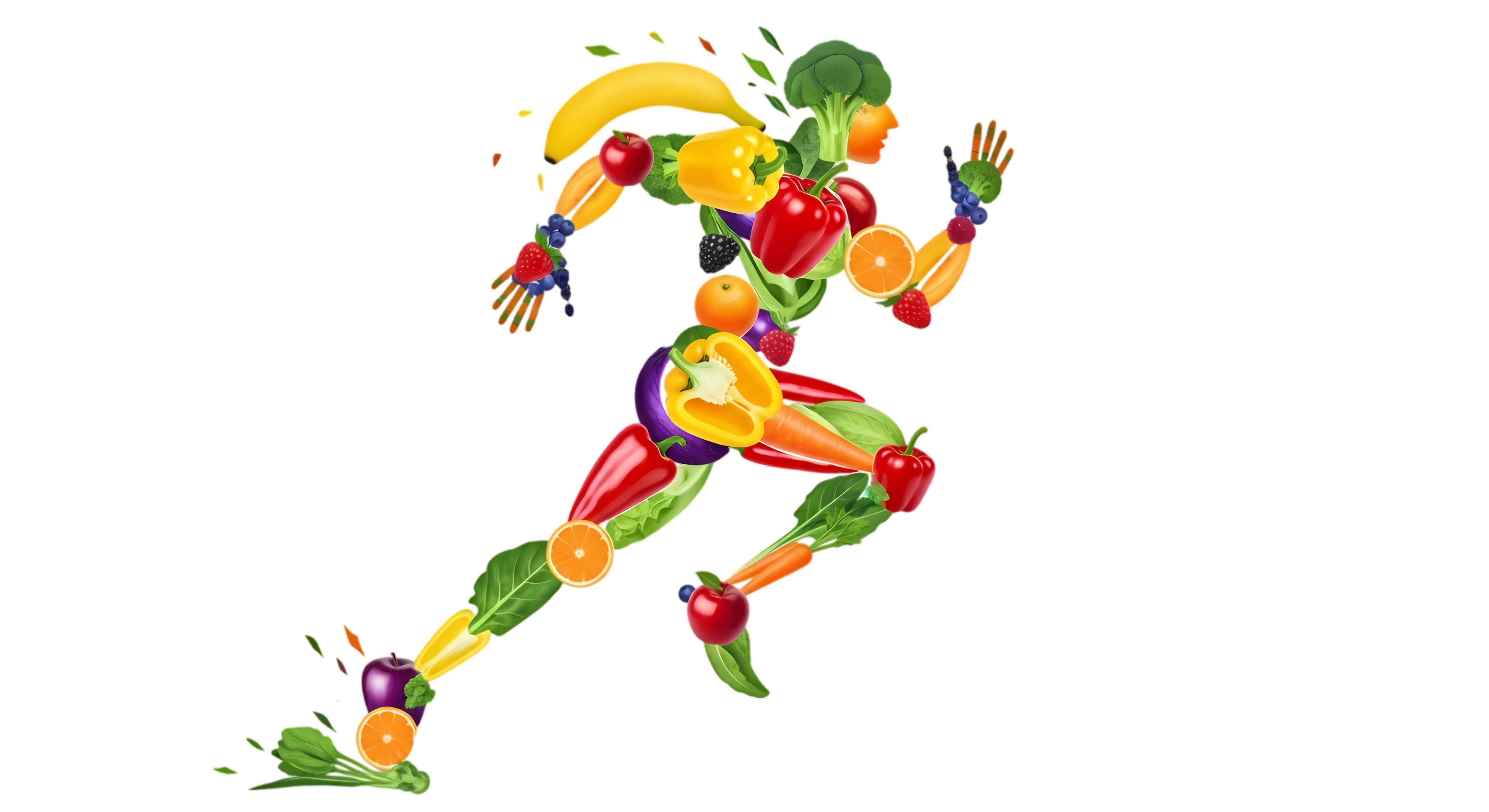 fresh citrus energy runner isolated on white