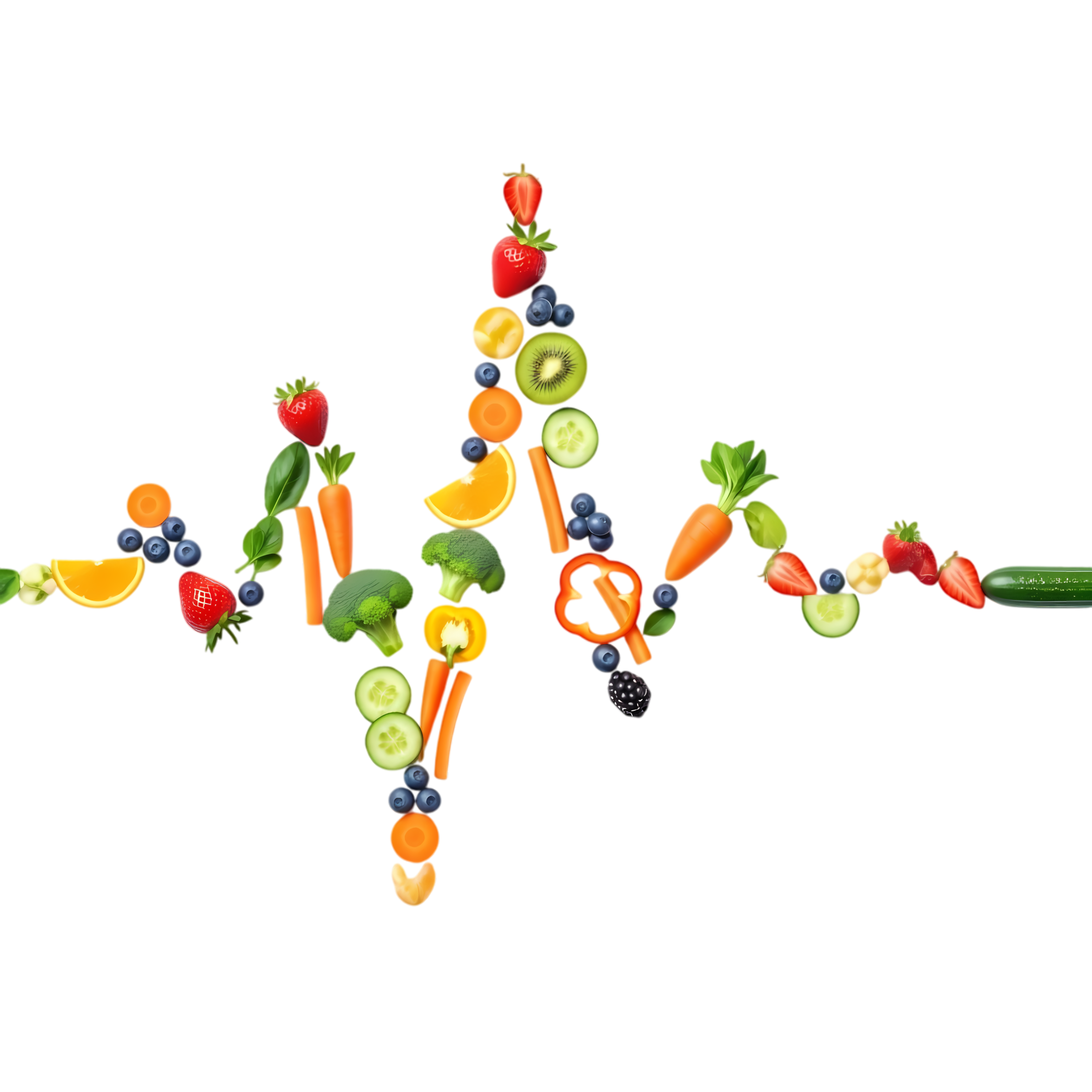fruit pulse line isolated on white background