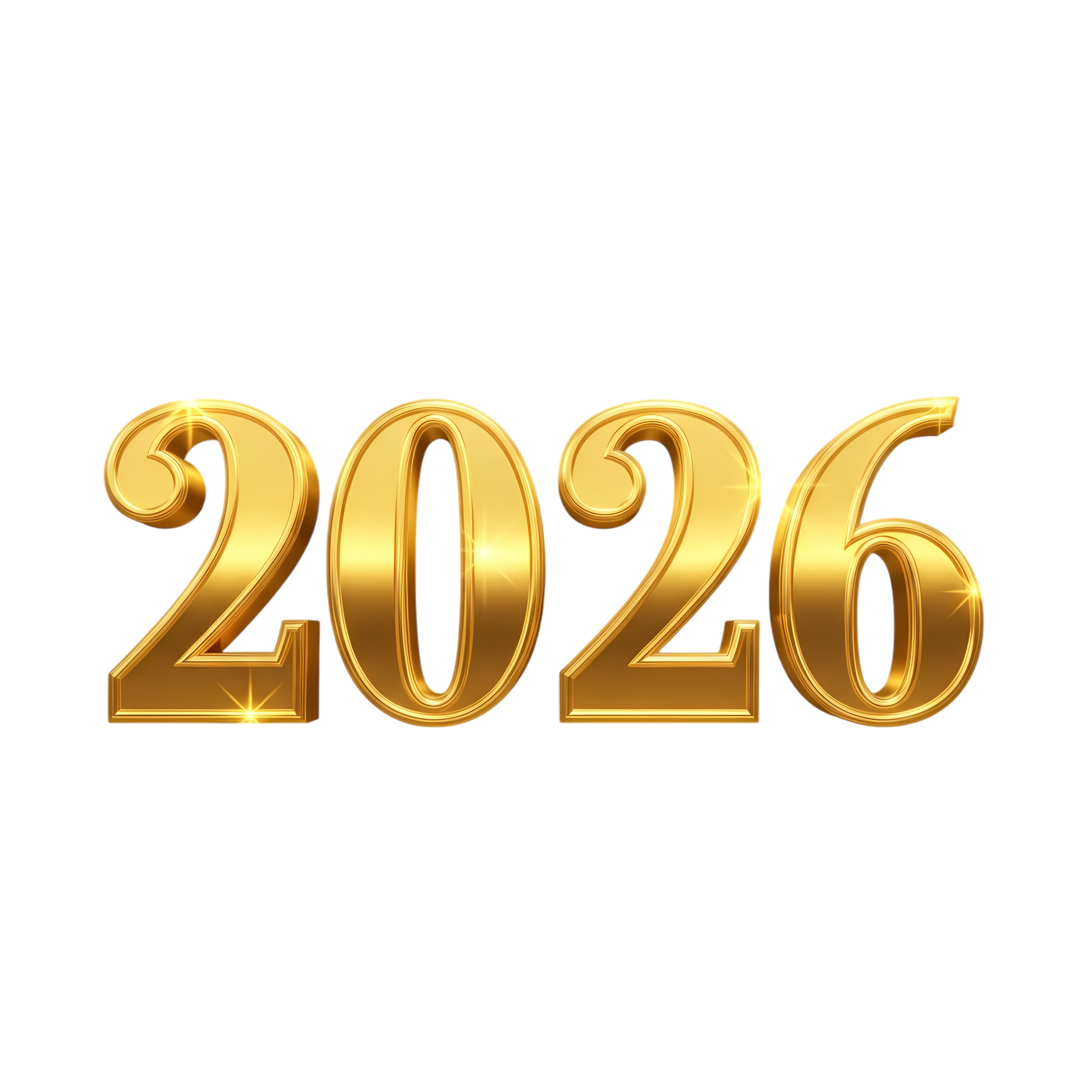 golden 2026 new year number desig