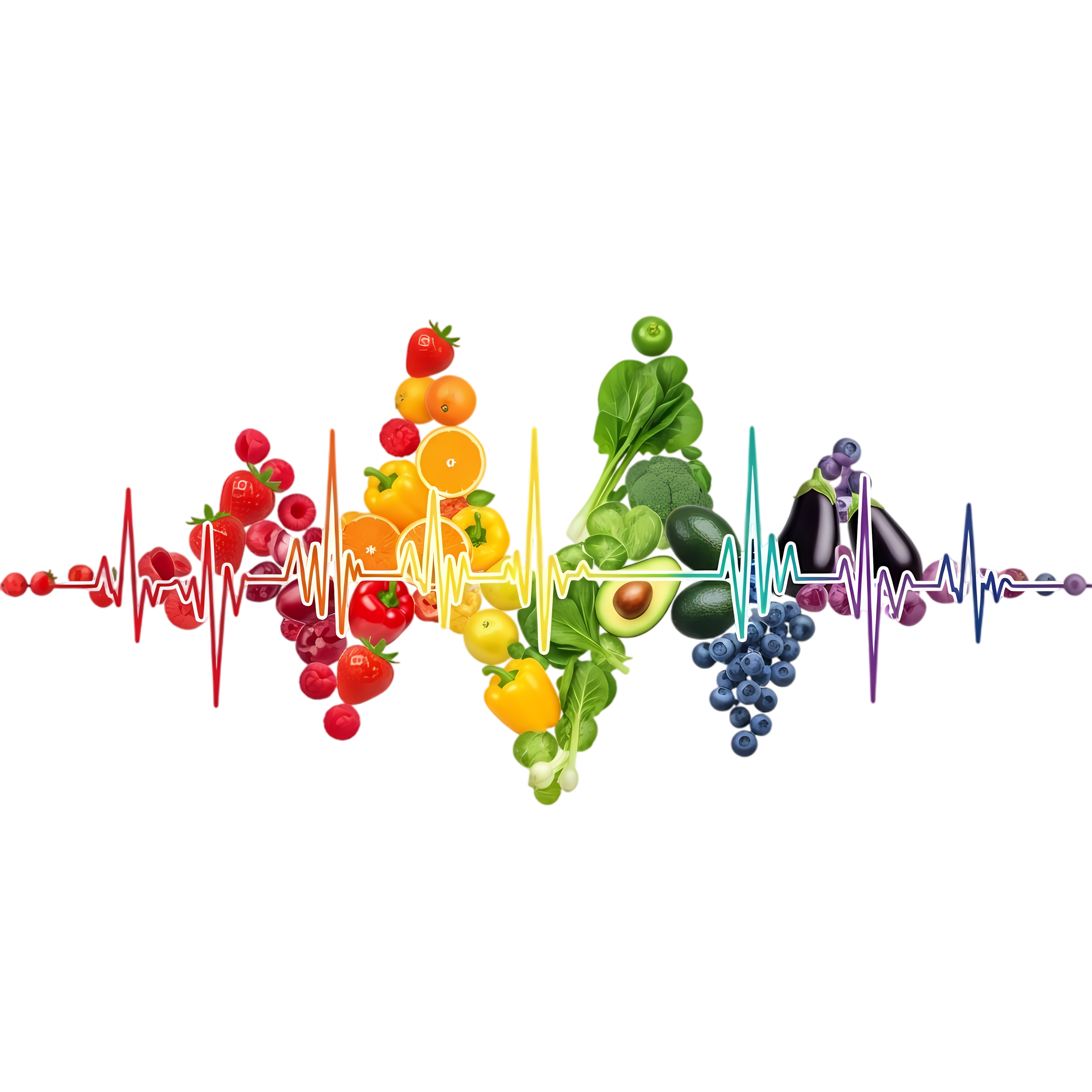healthy nutrition heartbeat concept png