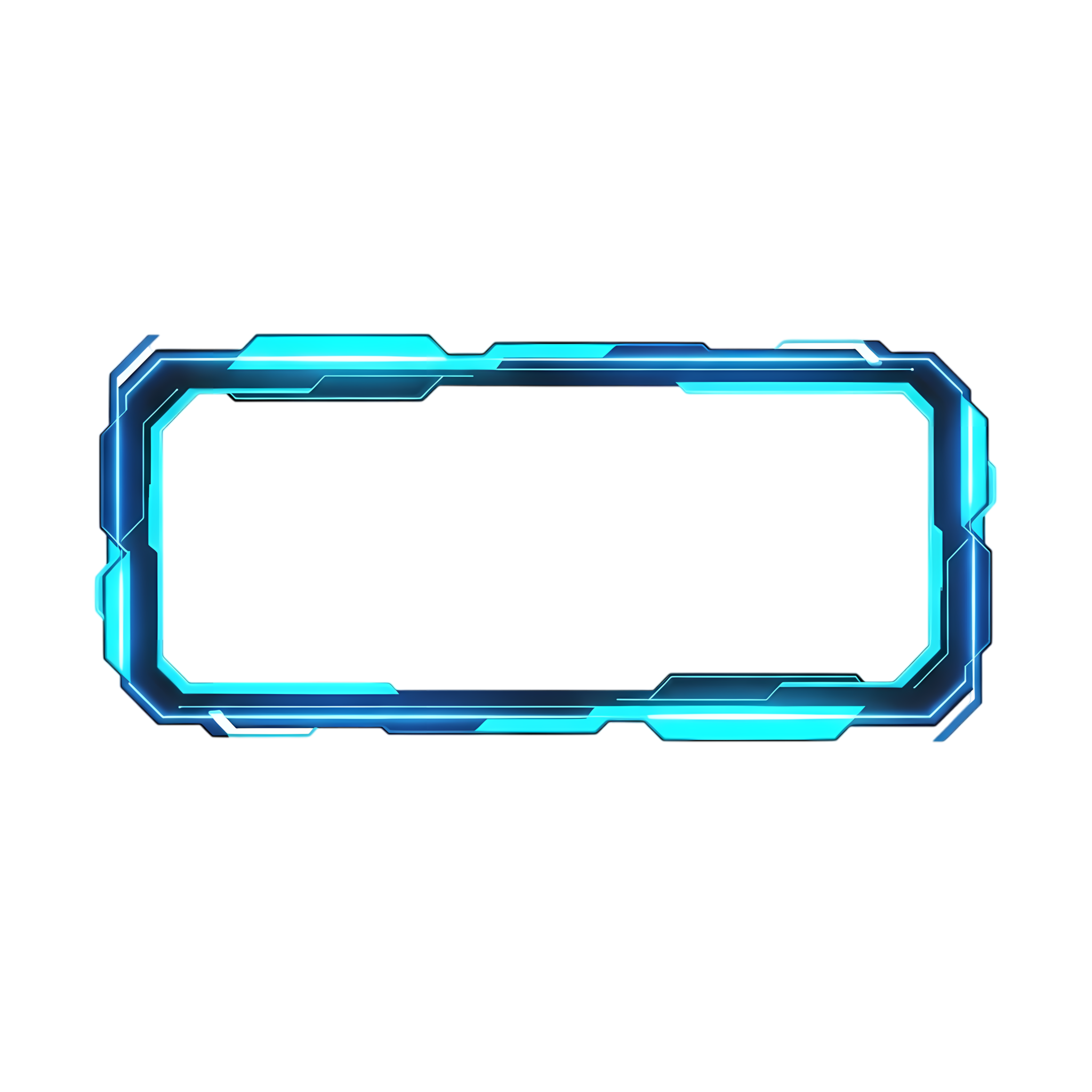 live streaming cyan glow futuristic twitch frame