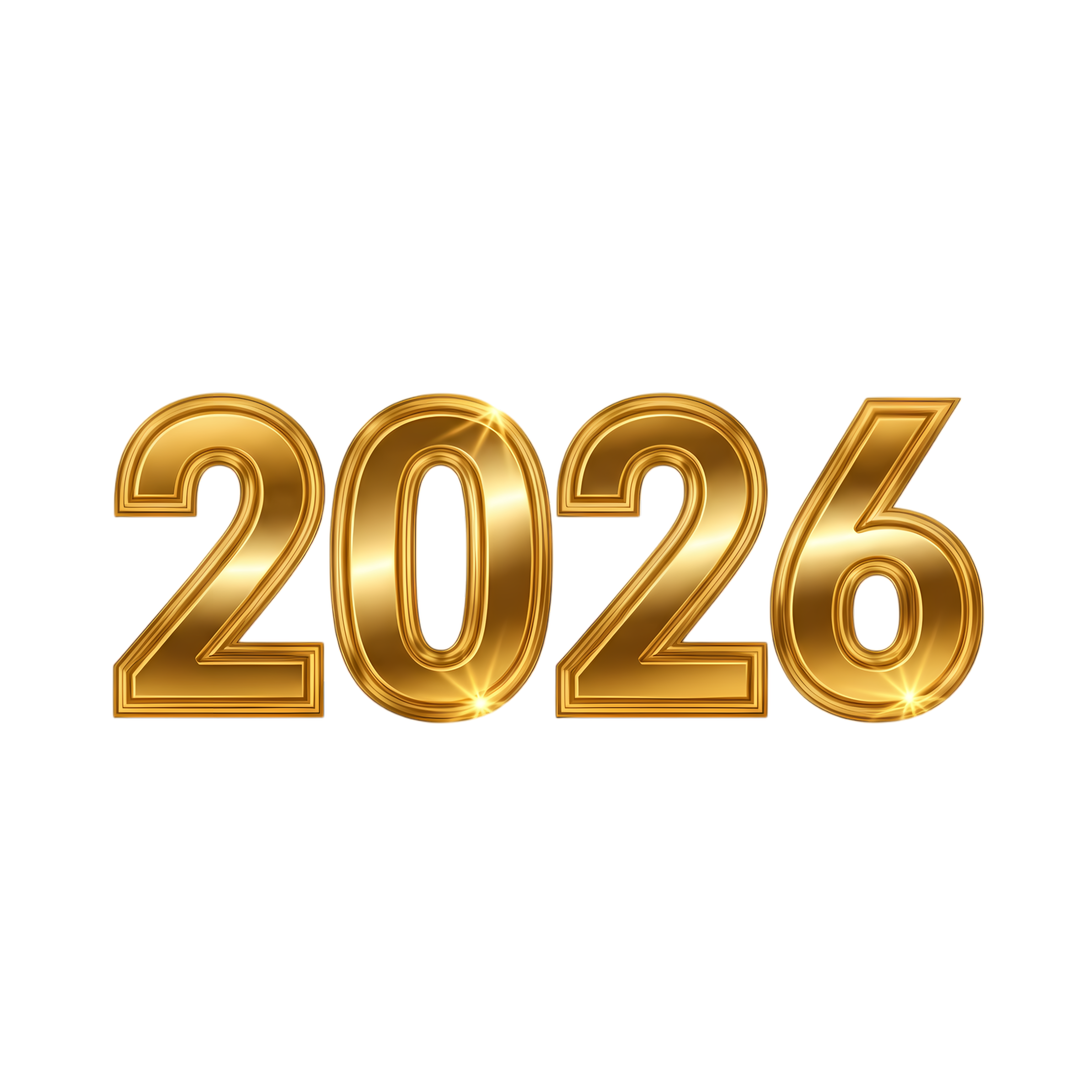 luxurious metallic golden 2026 premium typography