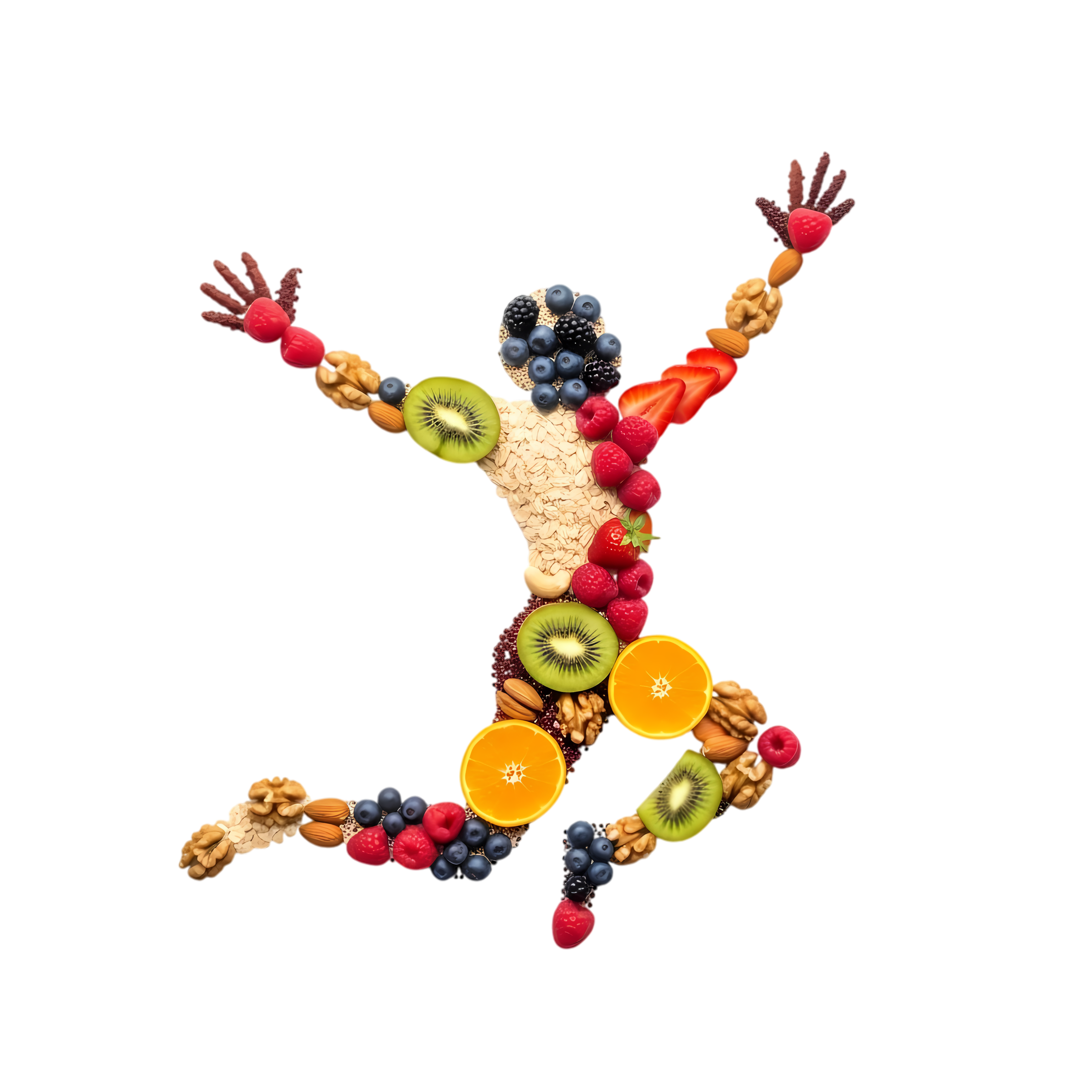 nutrition jump silhouette isolated on white