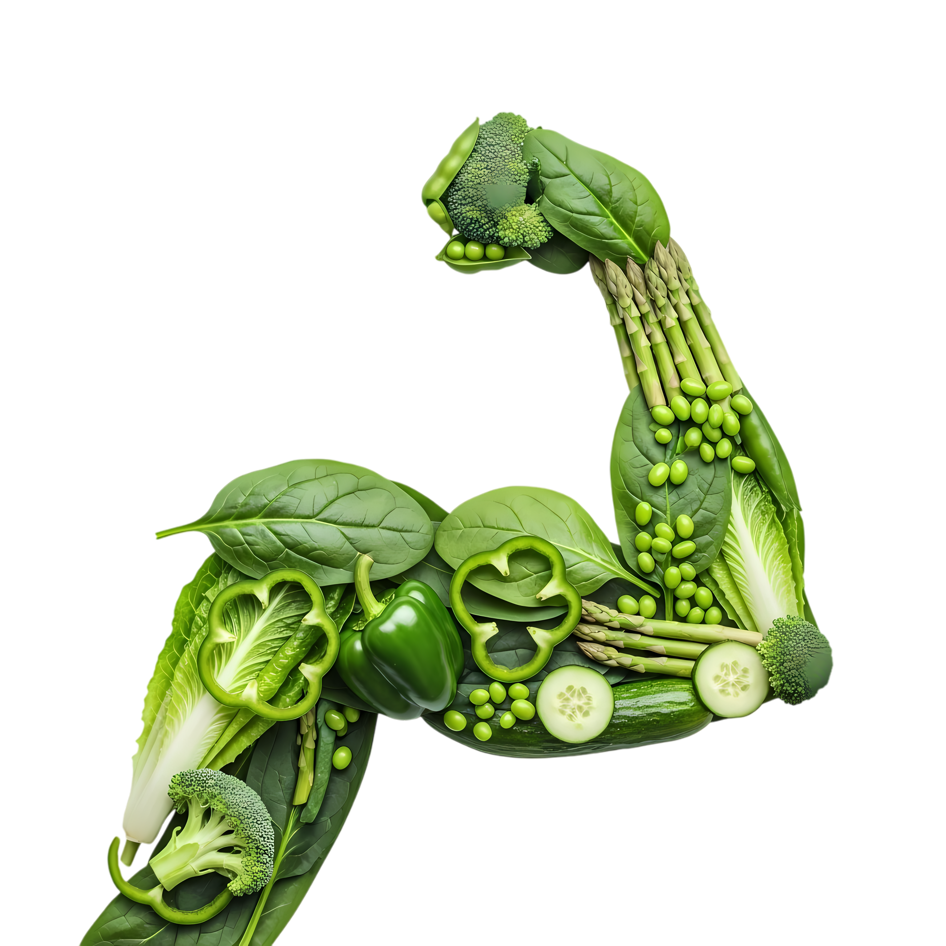 plant based power arm concept png