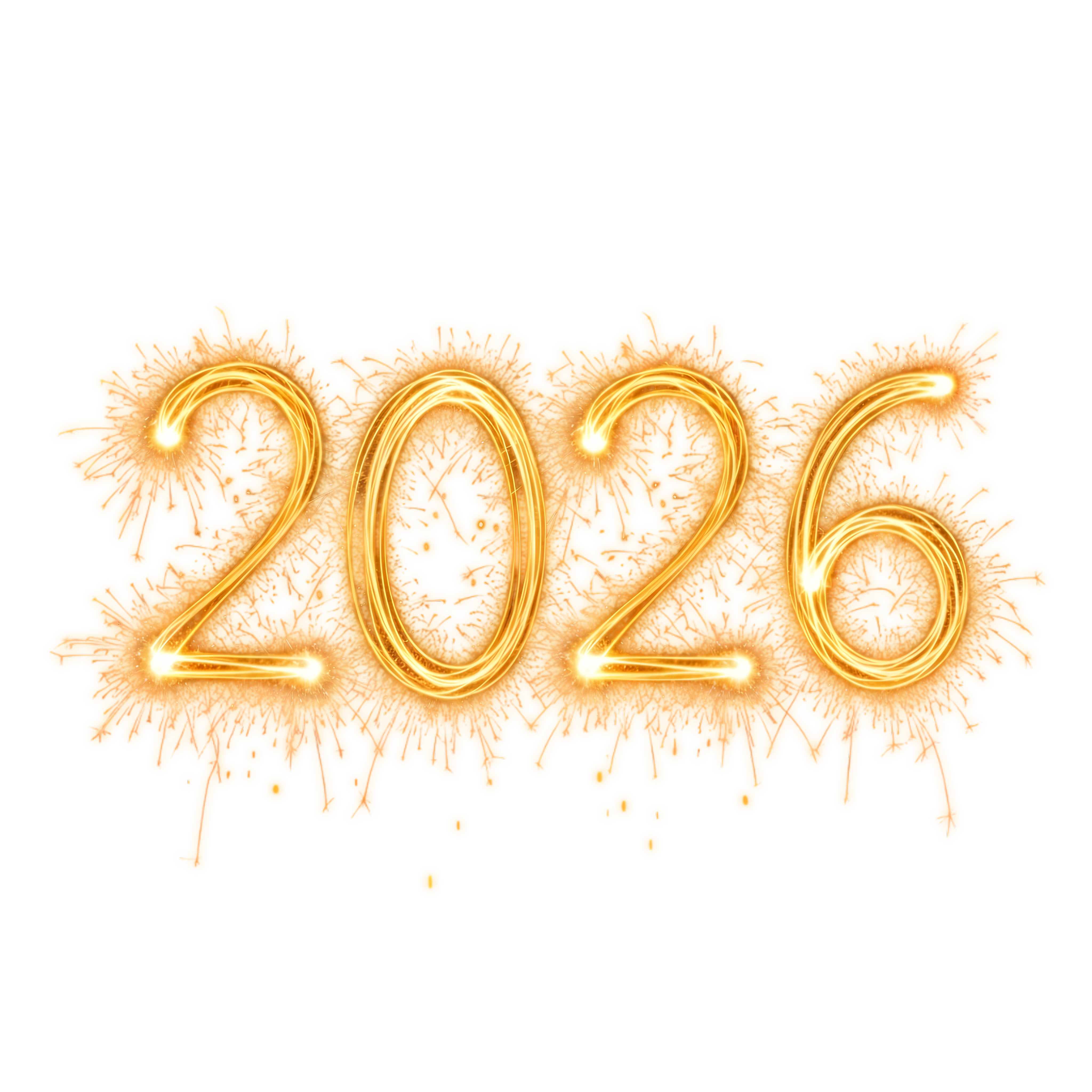 sparkler firework 2026 light typography
