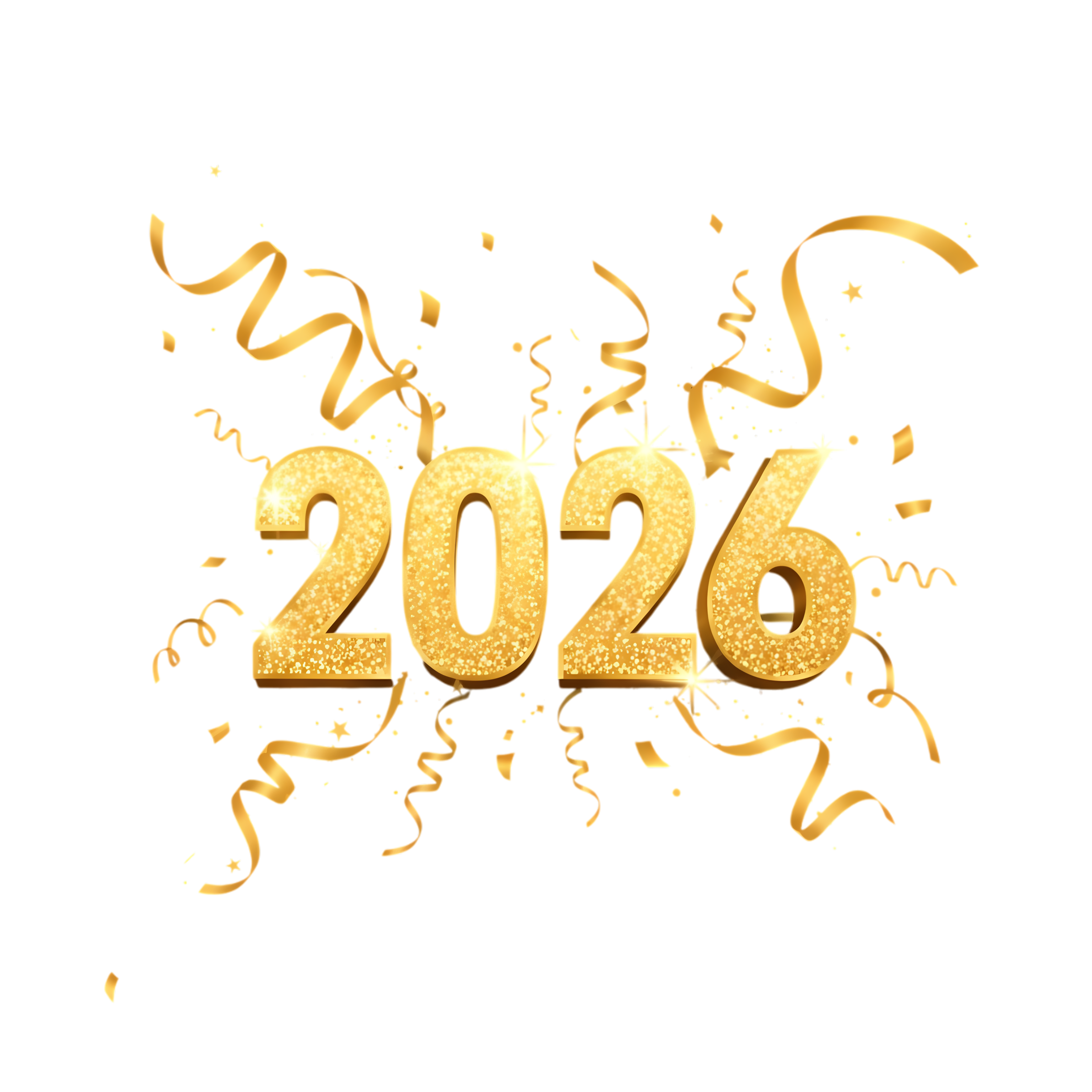 sparkling golden 2026 celebration design