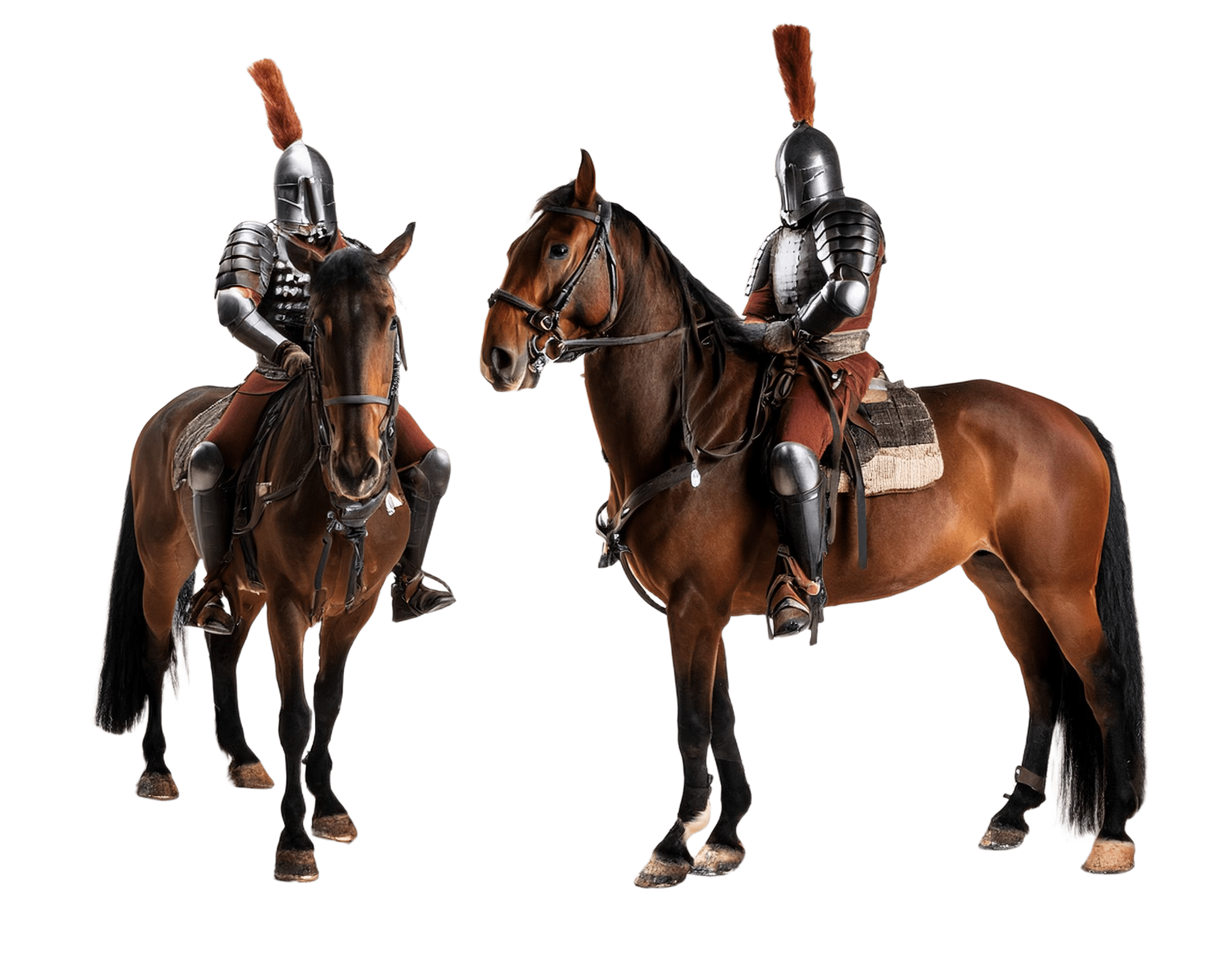 war horses with riders png