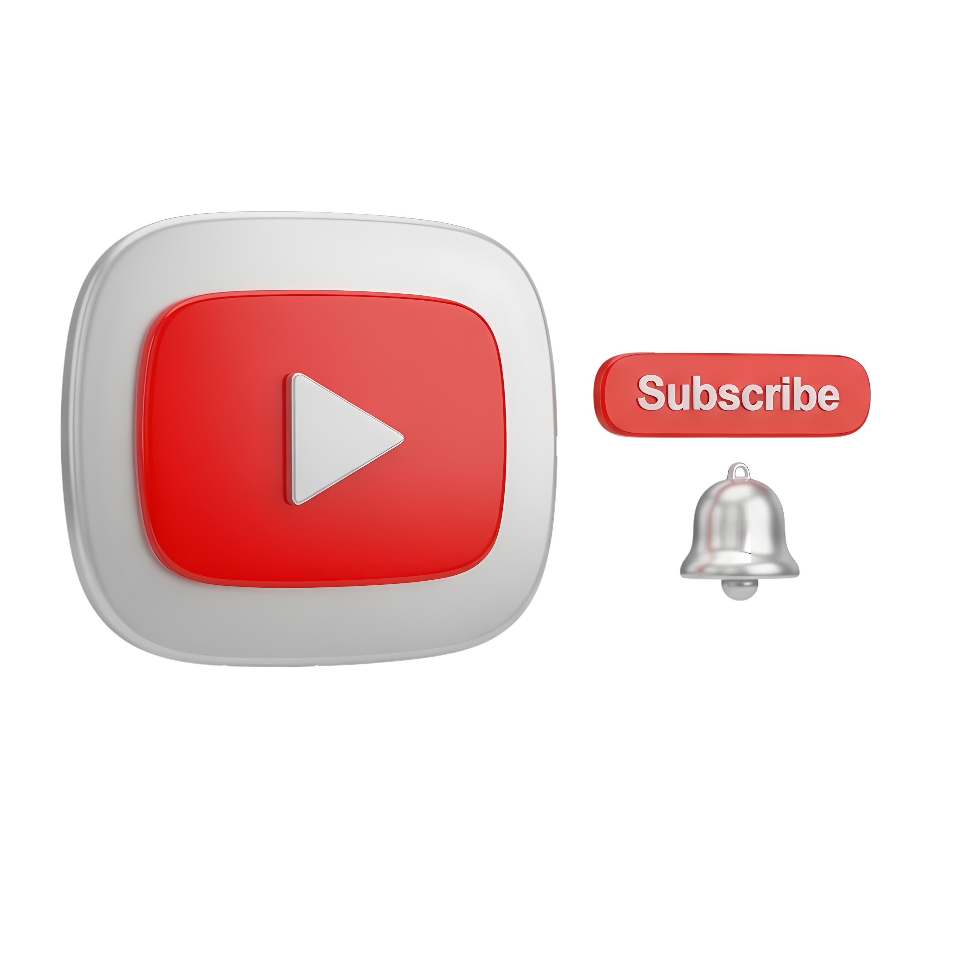 youtube logo with red subscribe alert