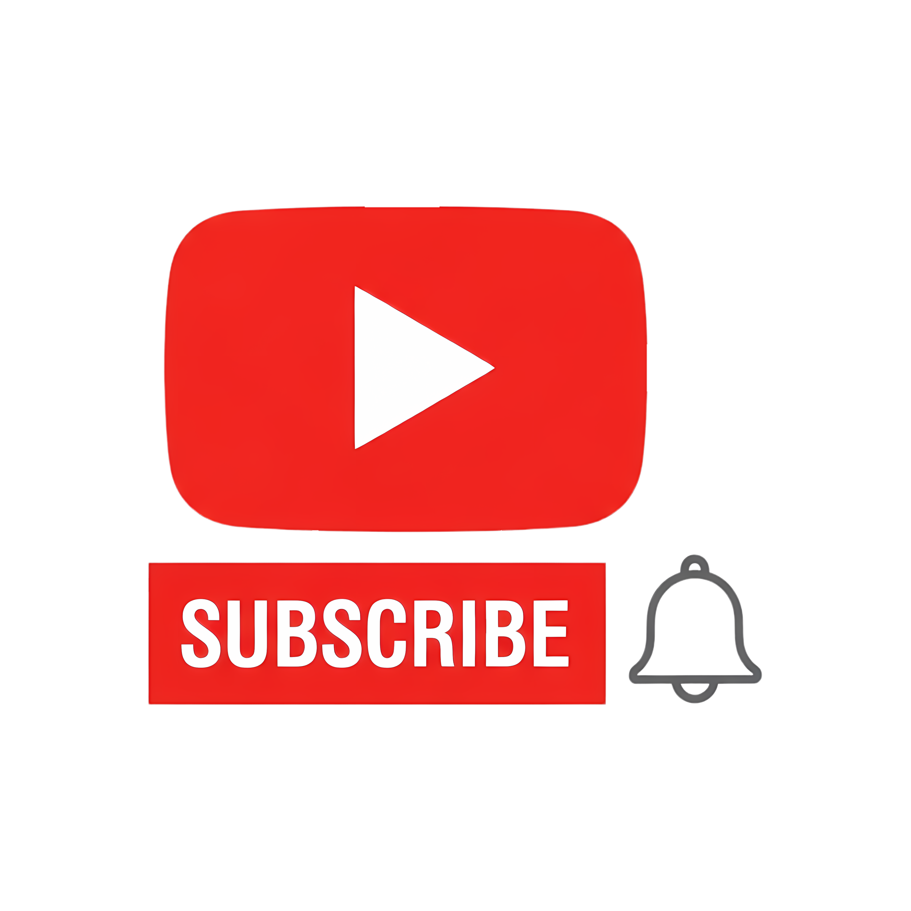youtube play button with alert bell