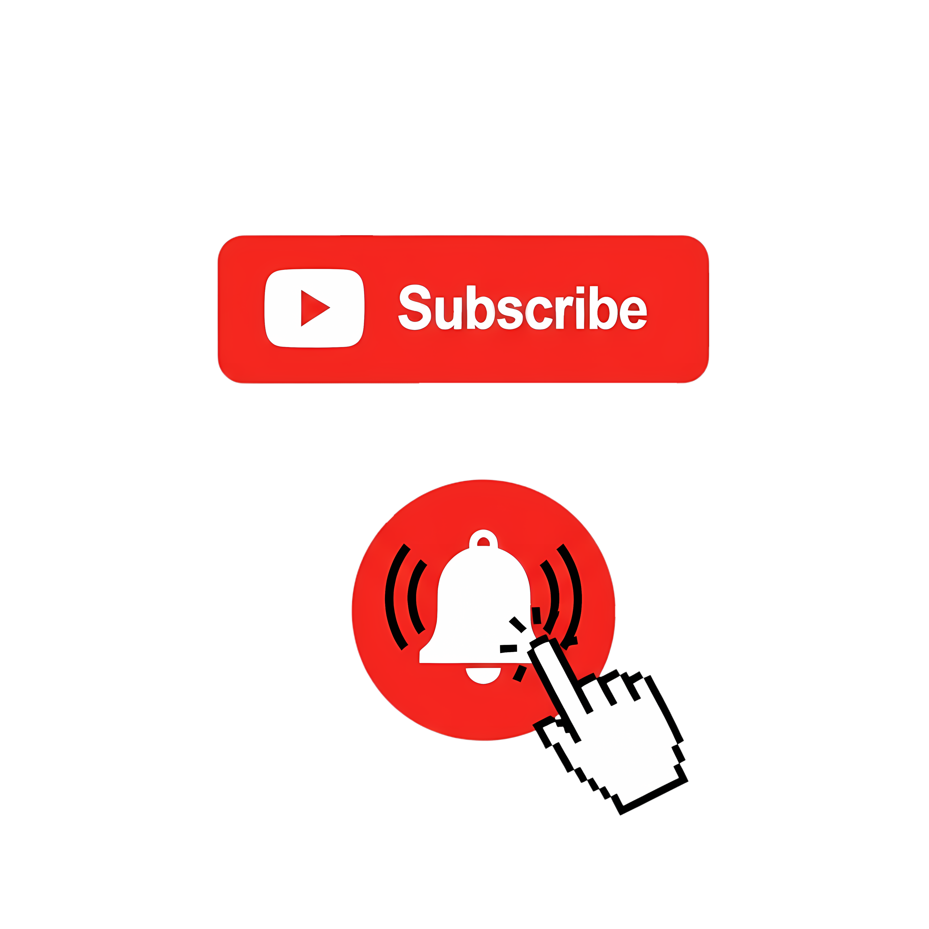 youtube subscribe button and bell icon