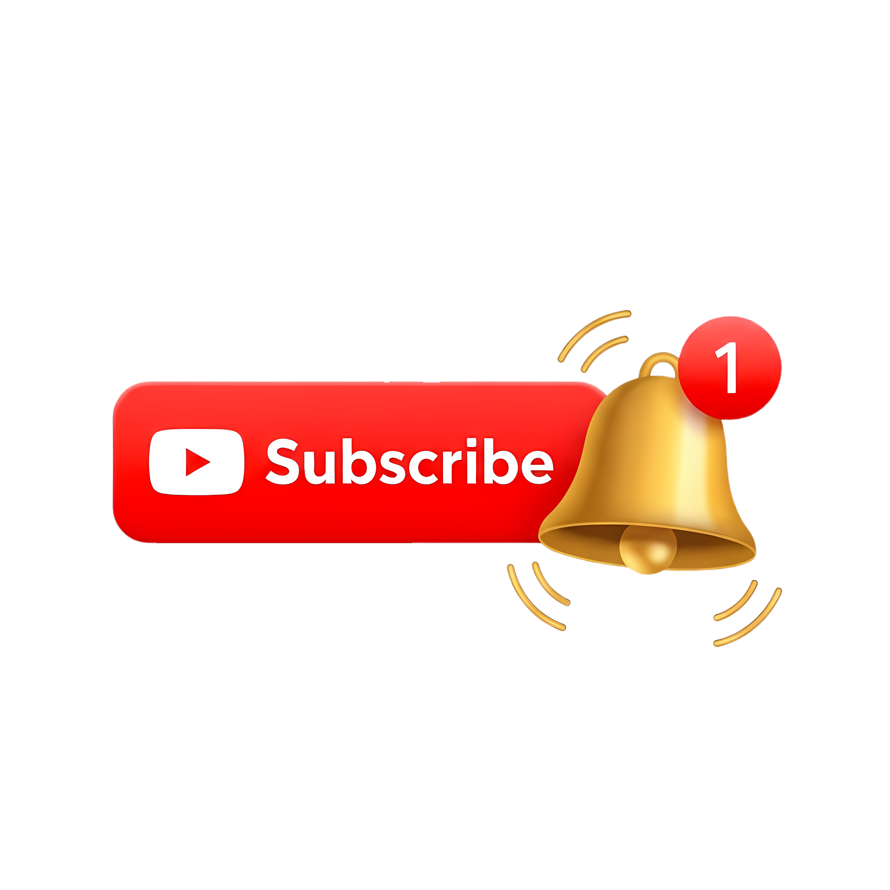 youtube subscribe button and bell ring