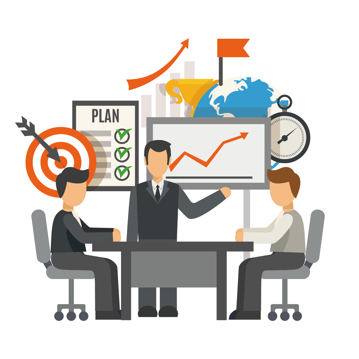 businessperson consultant organization company stock market