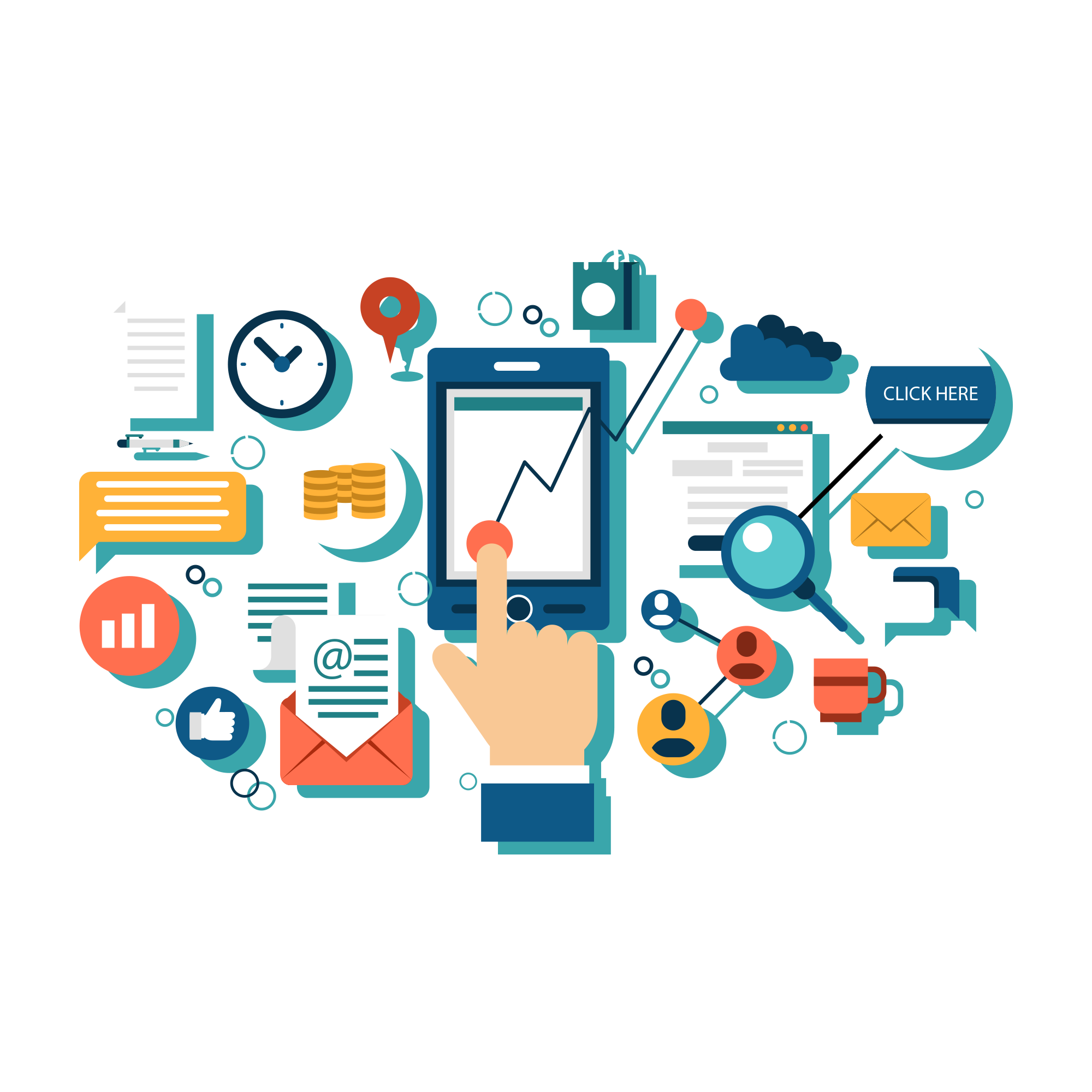 digital marketing business marketing strategy social media marketing marketing illustration