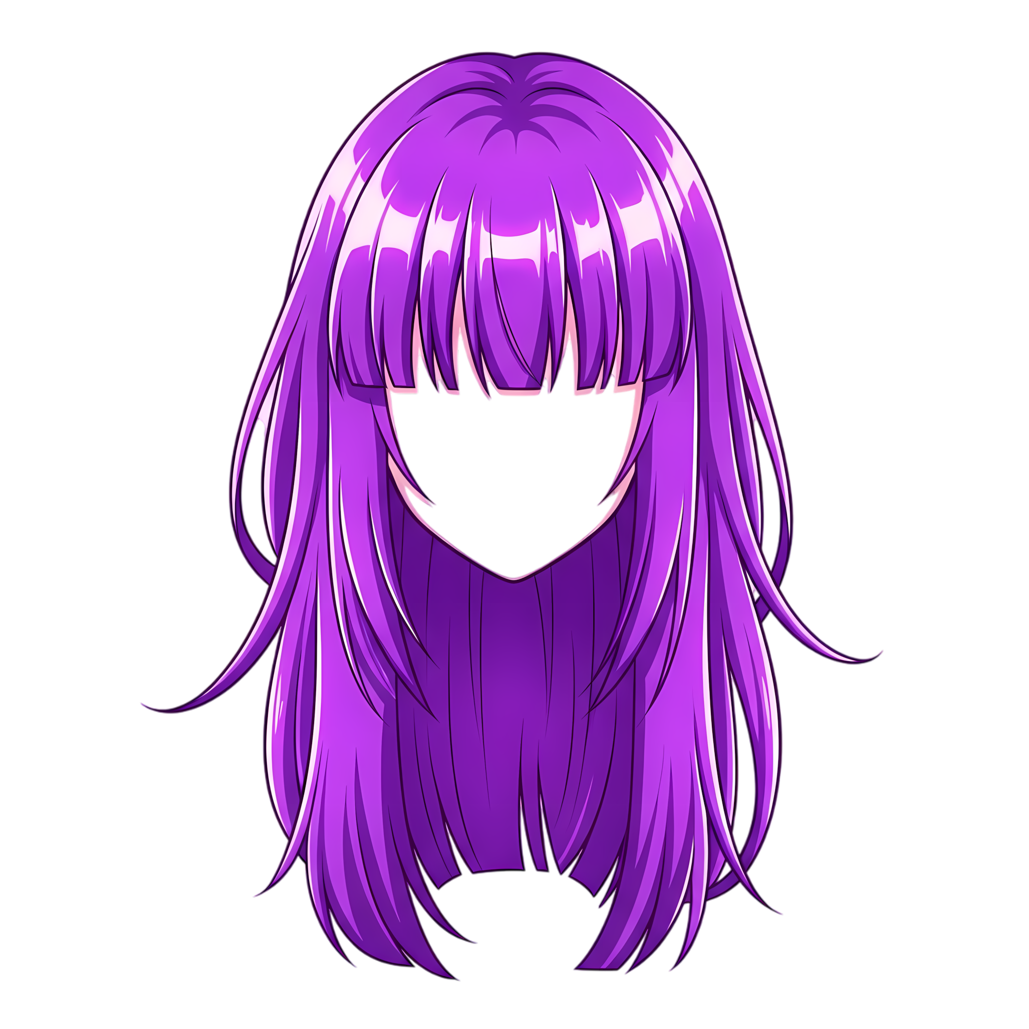 anime purple hair