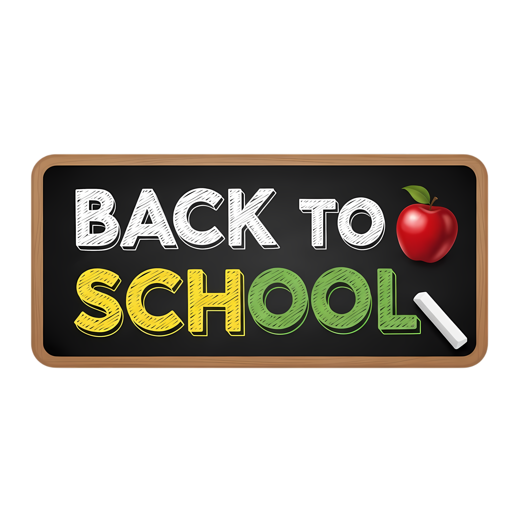 back to school chalkboard badge