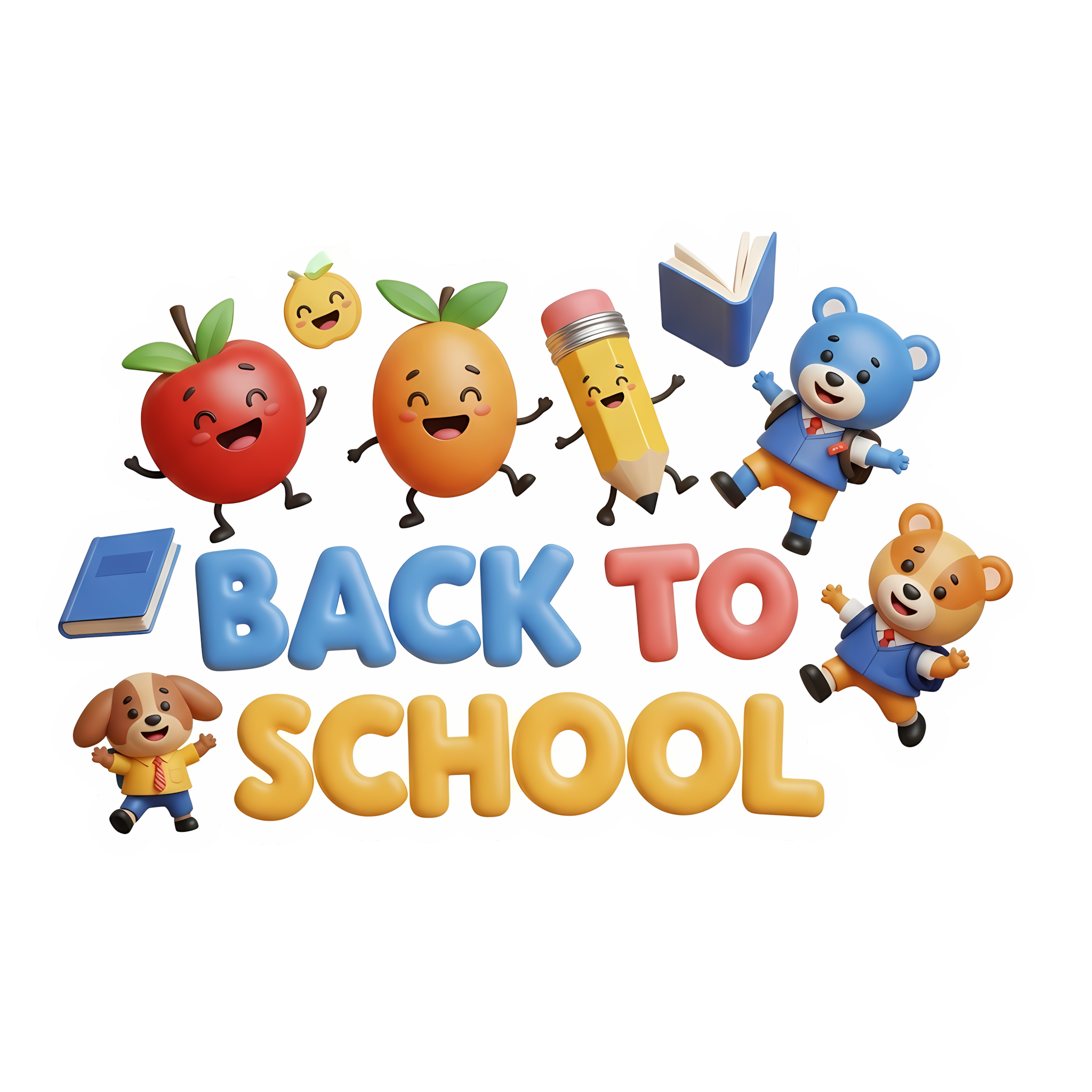 back to school fun sticker set