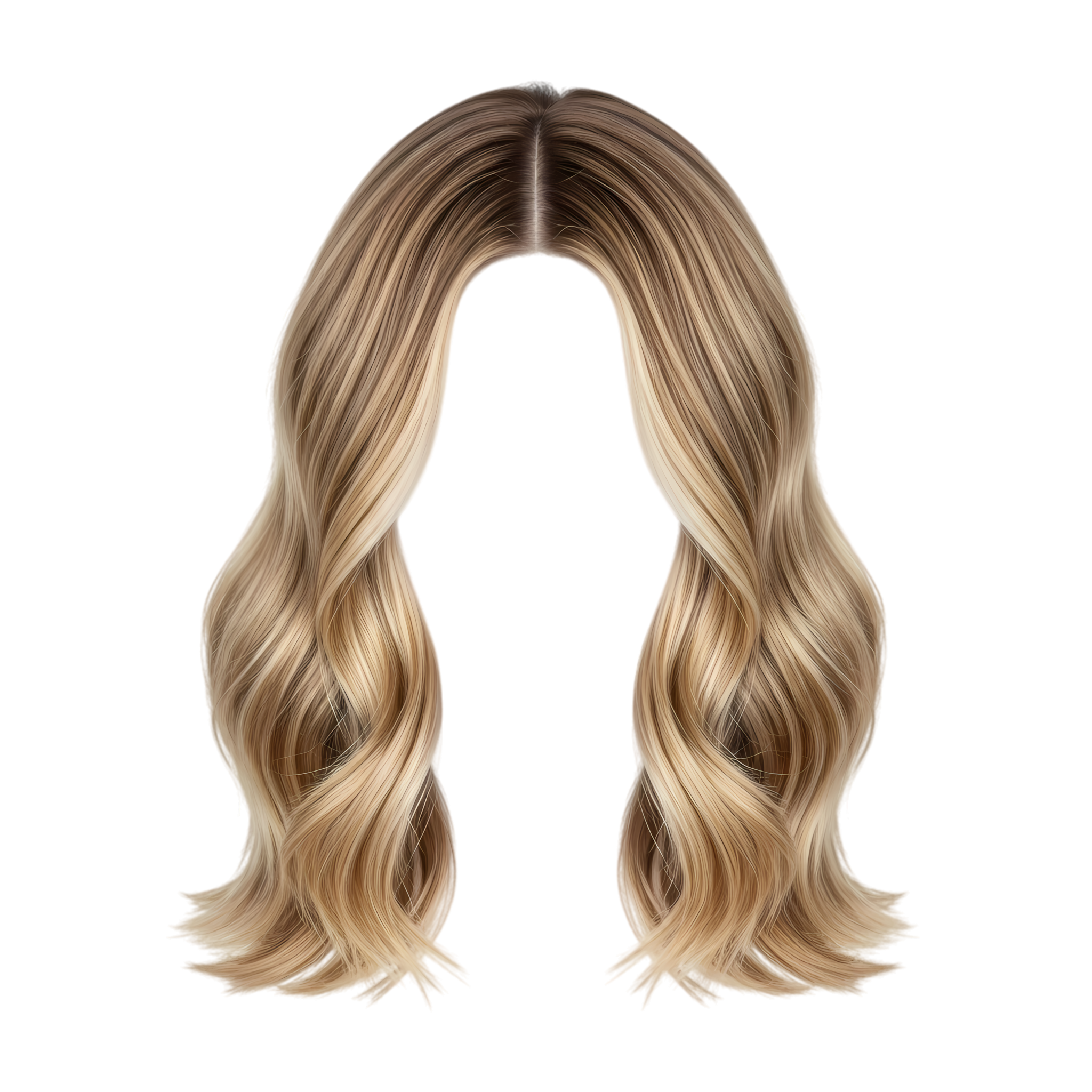 balayage beach waves hairstyle