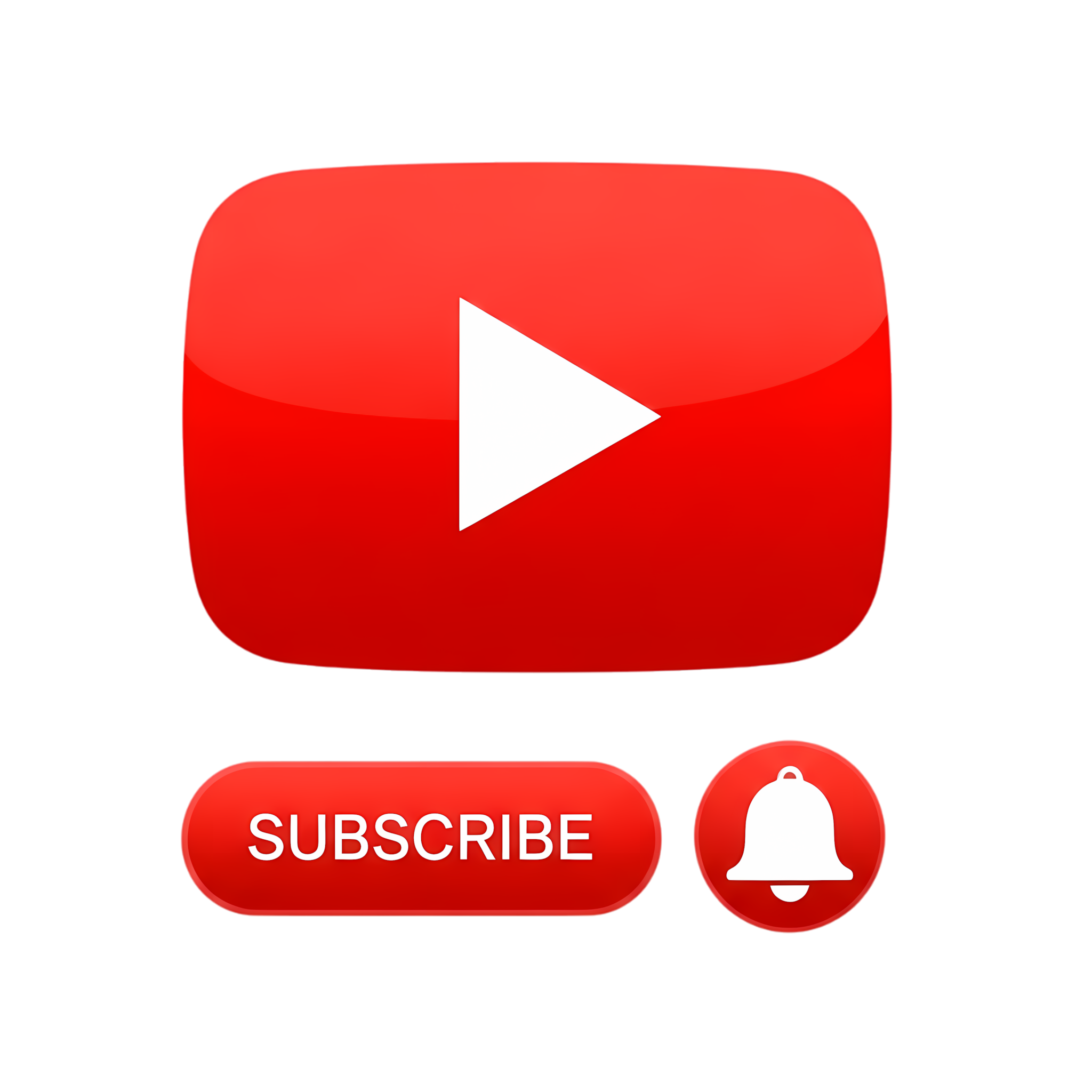 classic youtube subscribe icon with bell
