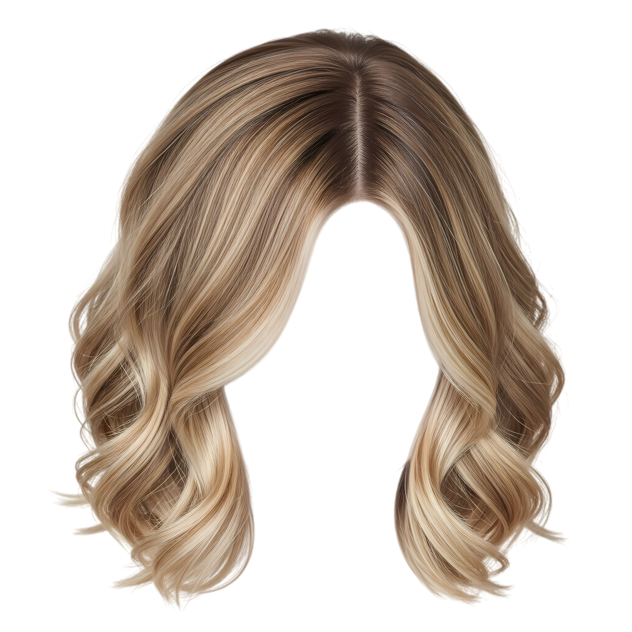 golden blonde beach waves hair