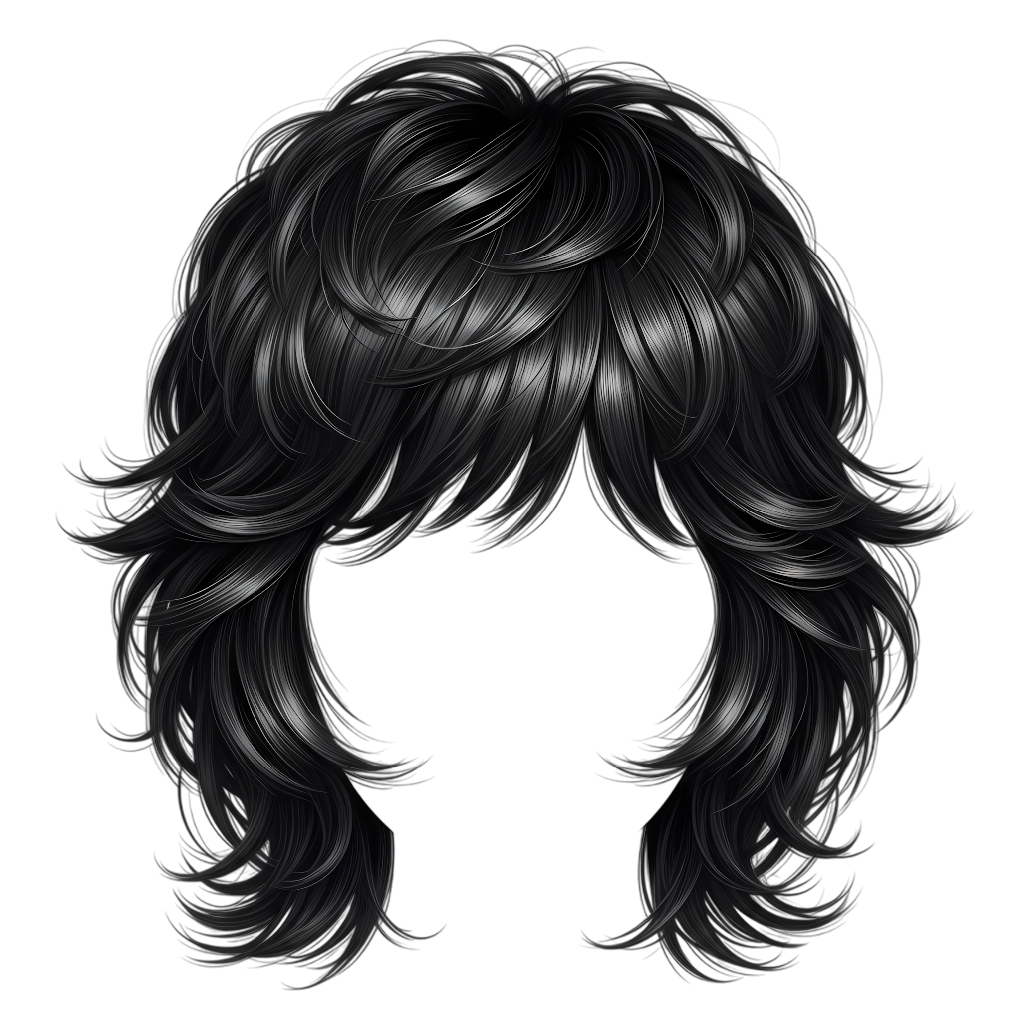 layered wavy haircut
