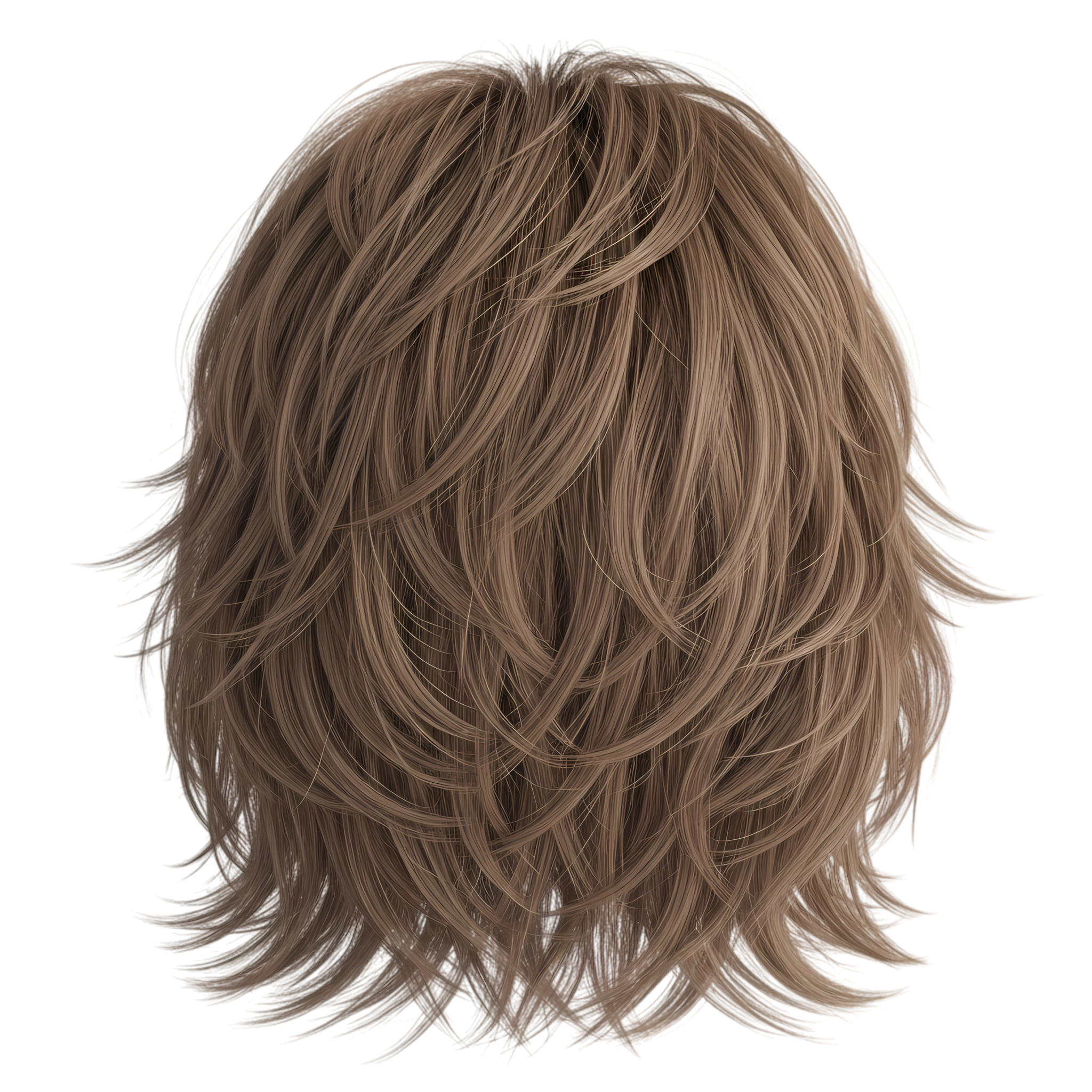 light brown shaggy hair