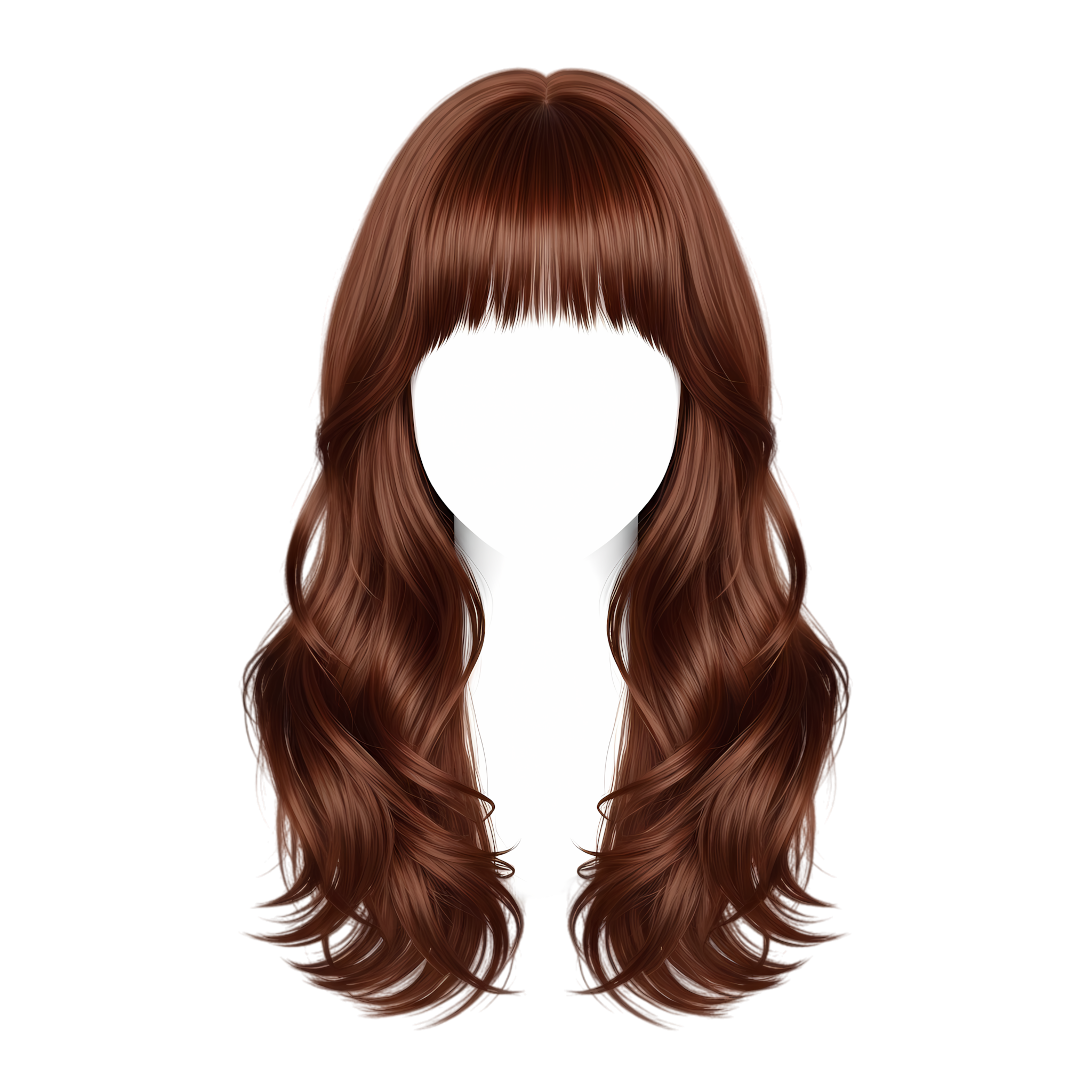 long hair with bangs