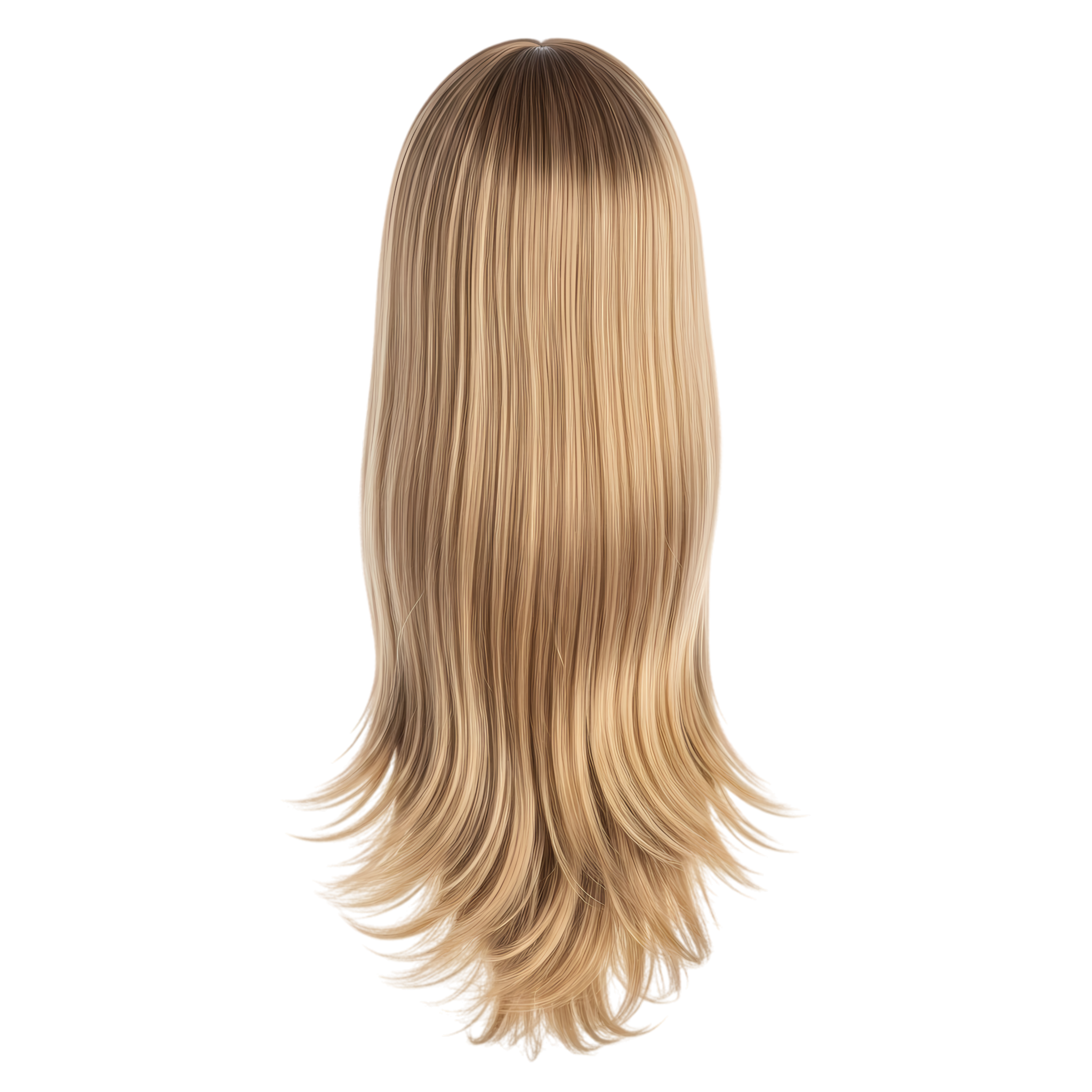long straight blonde hair