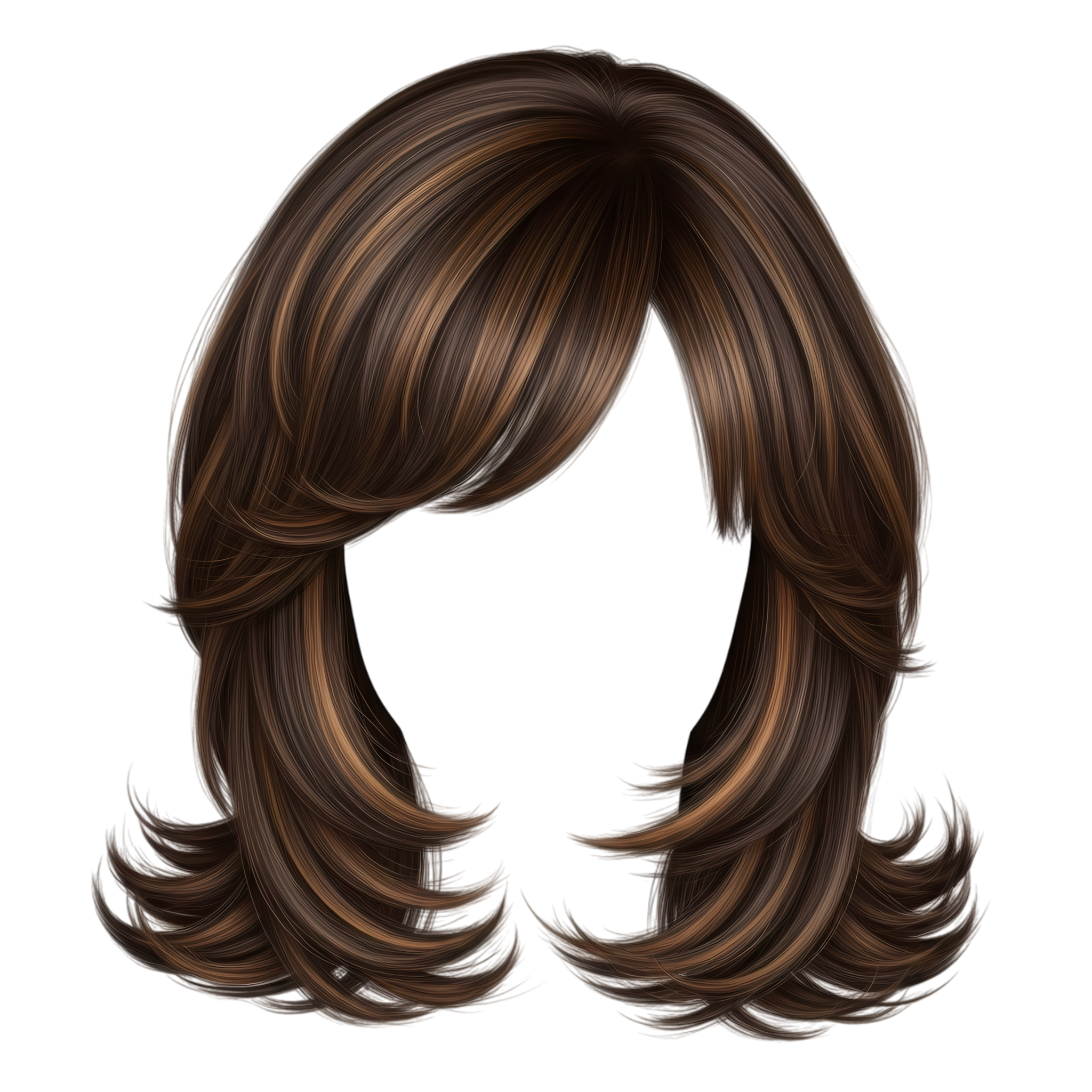 medium length layered haircut