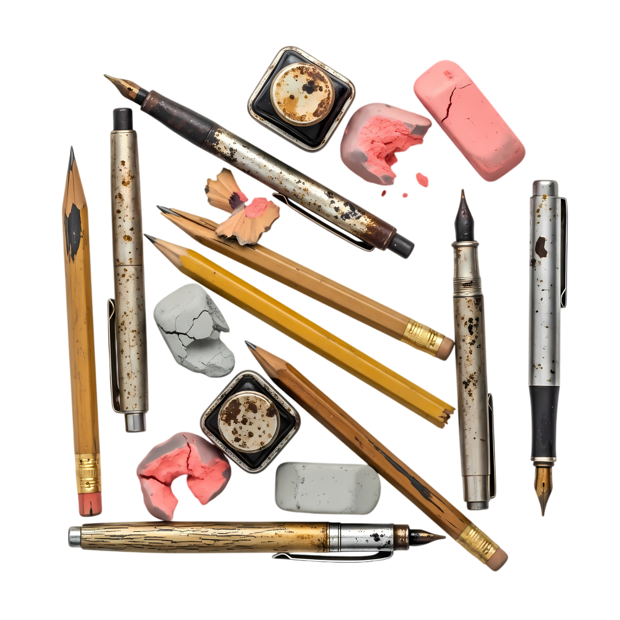 old fashioned writing supplies