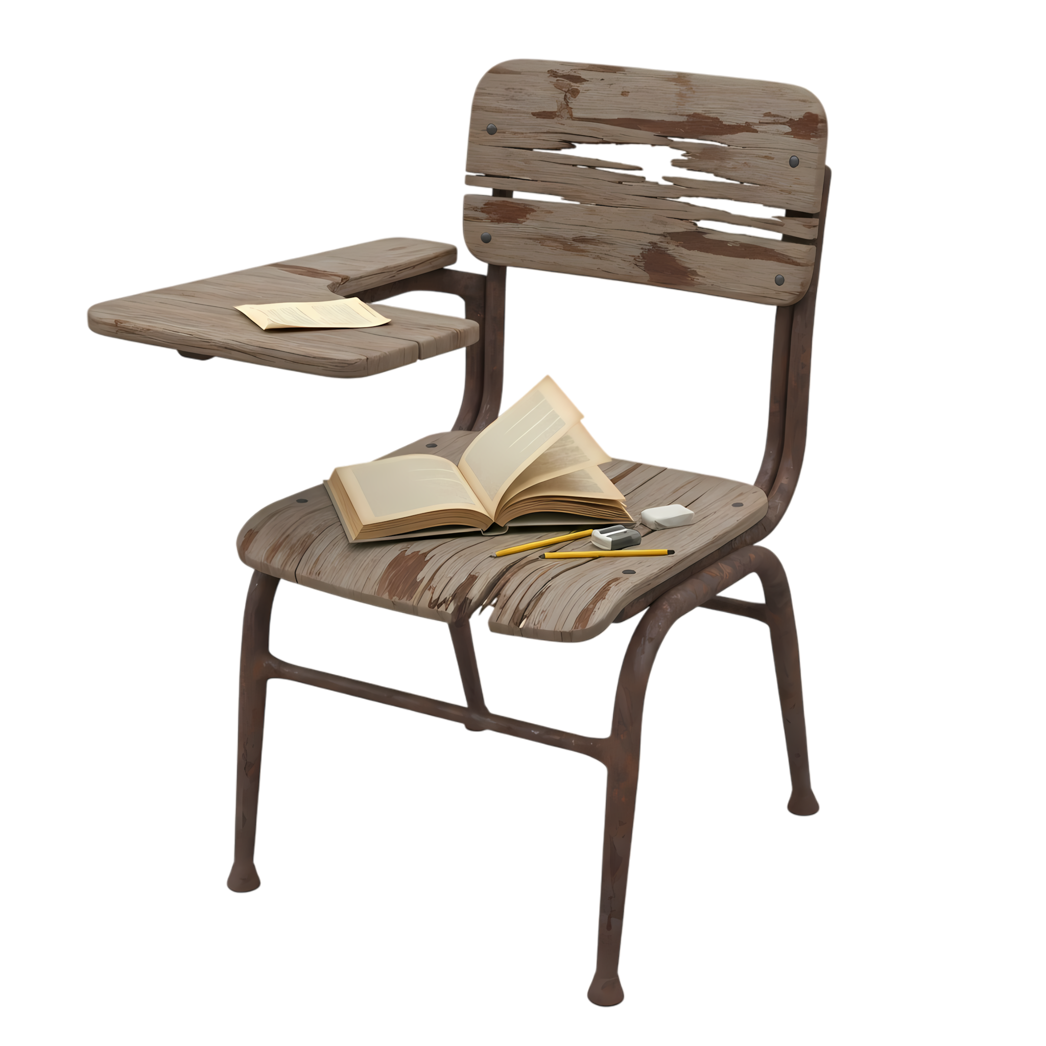 old wooden study chair