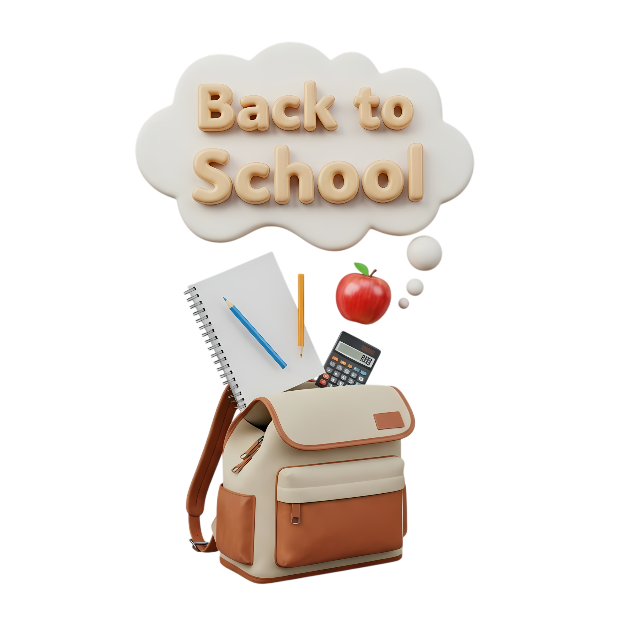 school bag with supplies back to school