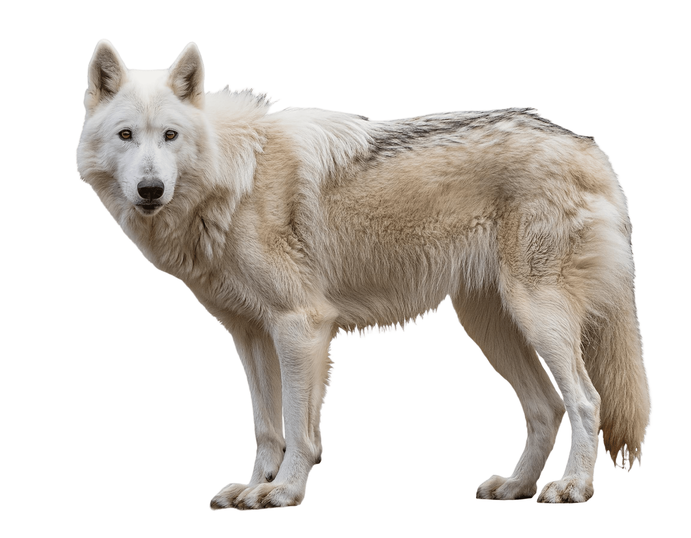single white wolf
