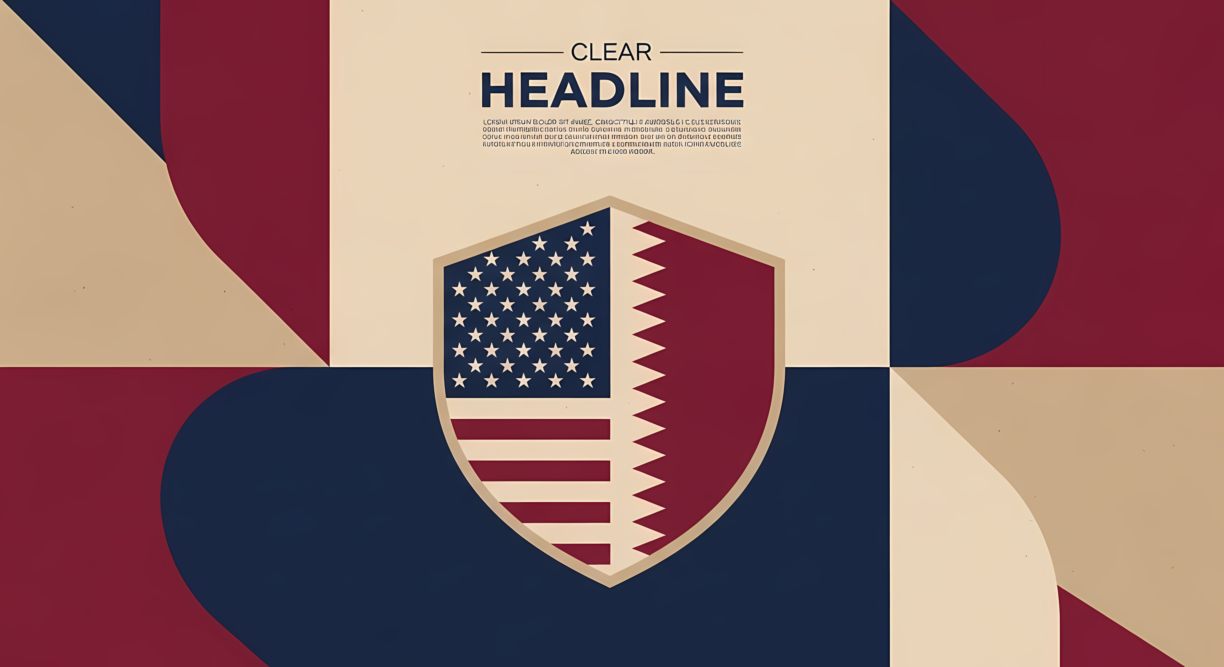 united states qatar poster style editorial background