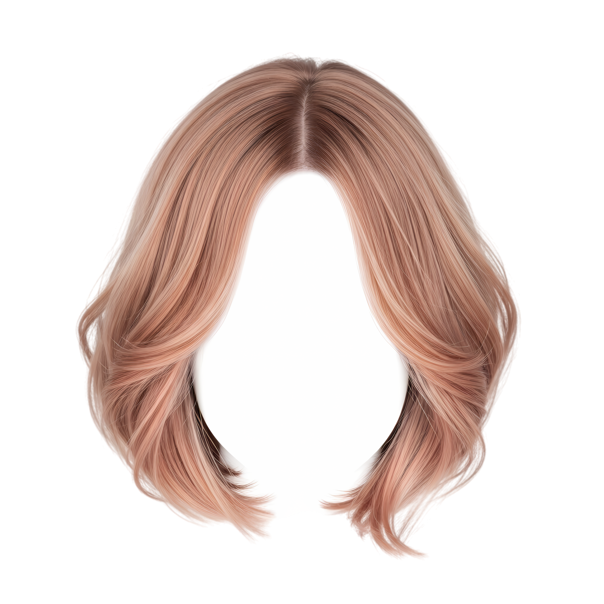 wavy shoulder length bob