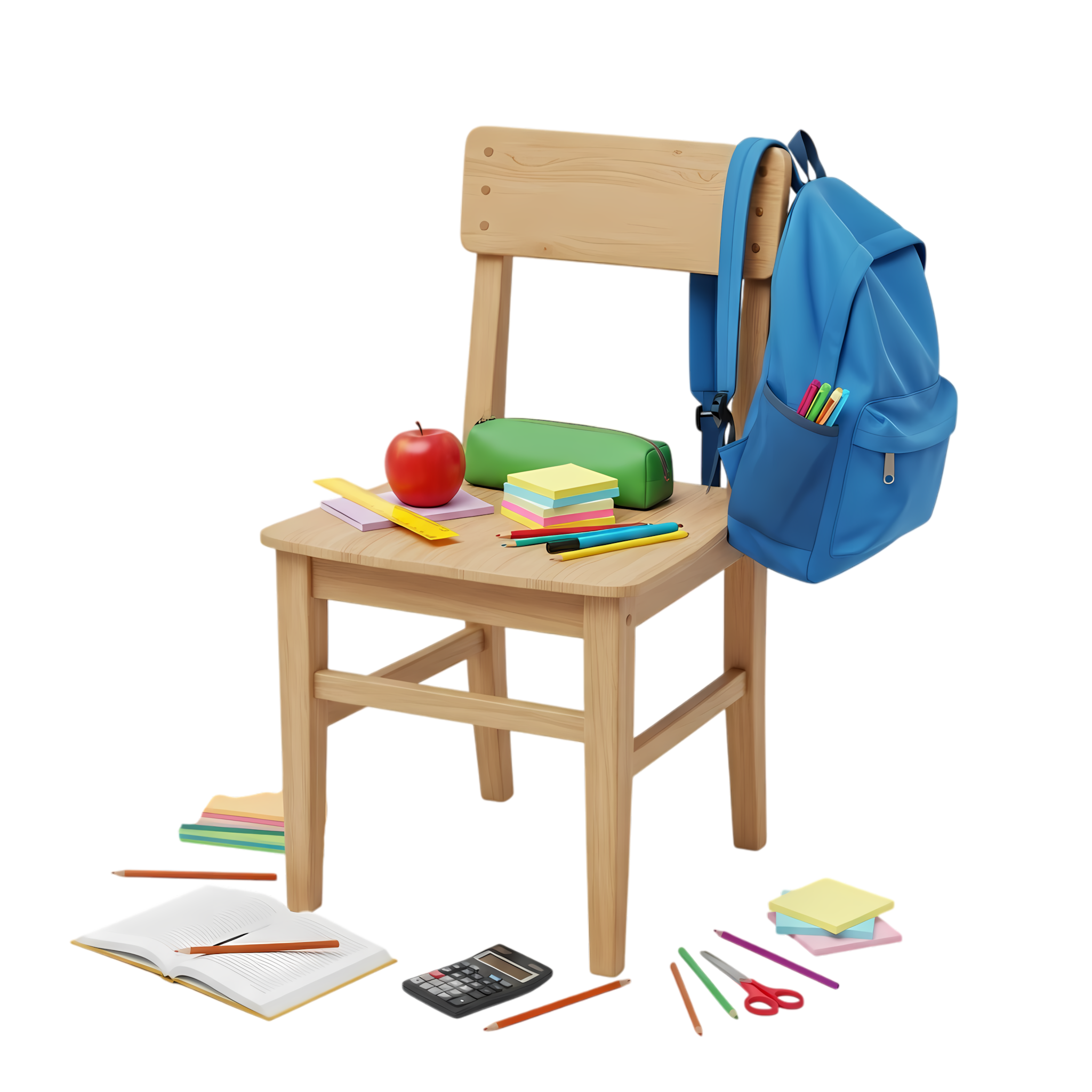 wooden school chair