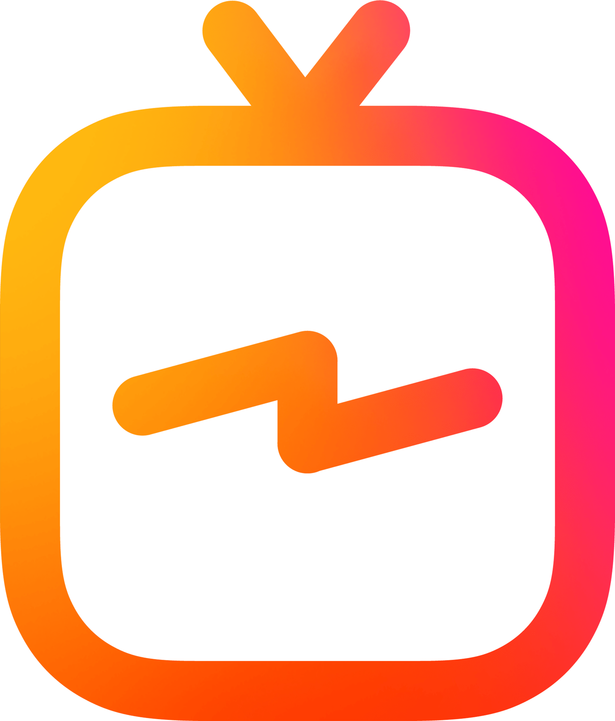 Gradient Yellow Magenta TV Icon Logo