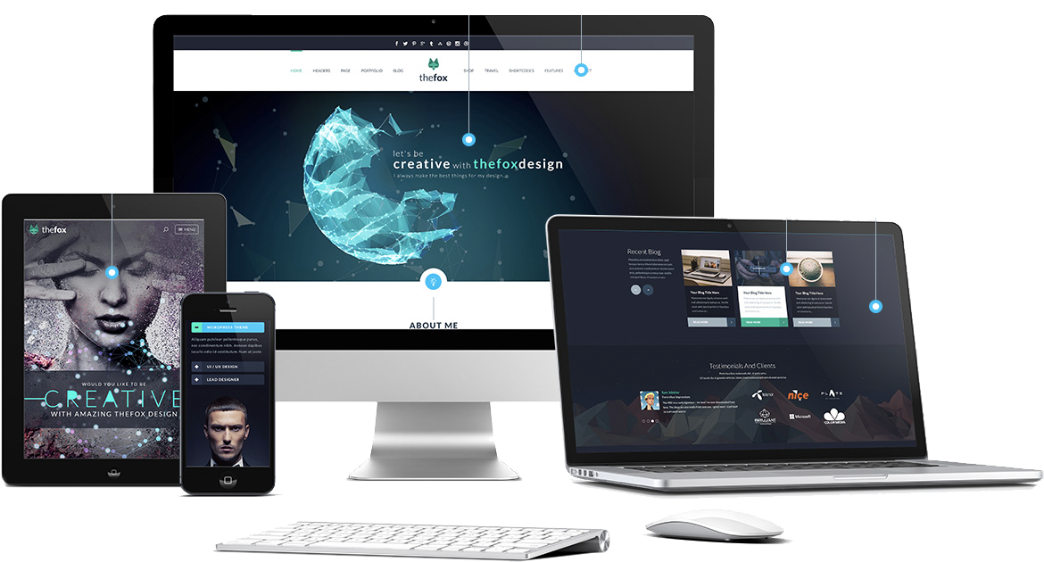 responsive web design digital marketing business website mock up