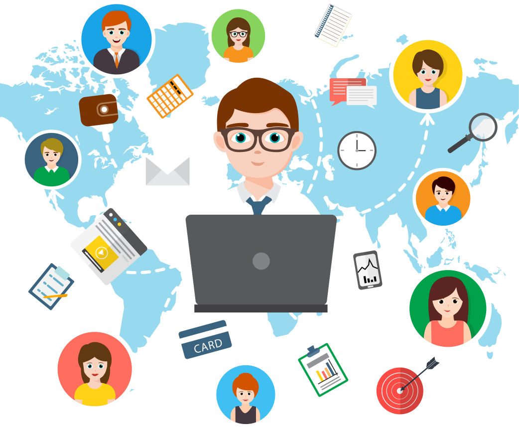 world map business to business service social media marketing foreign social networking sites