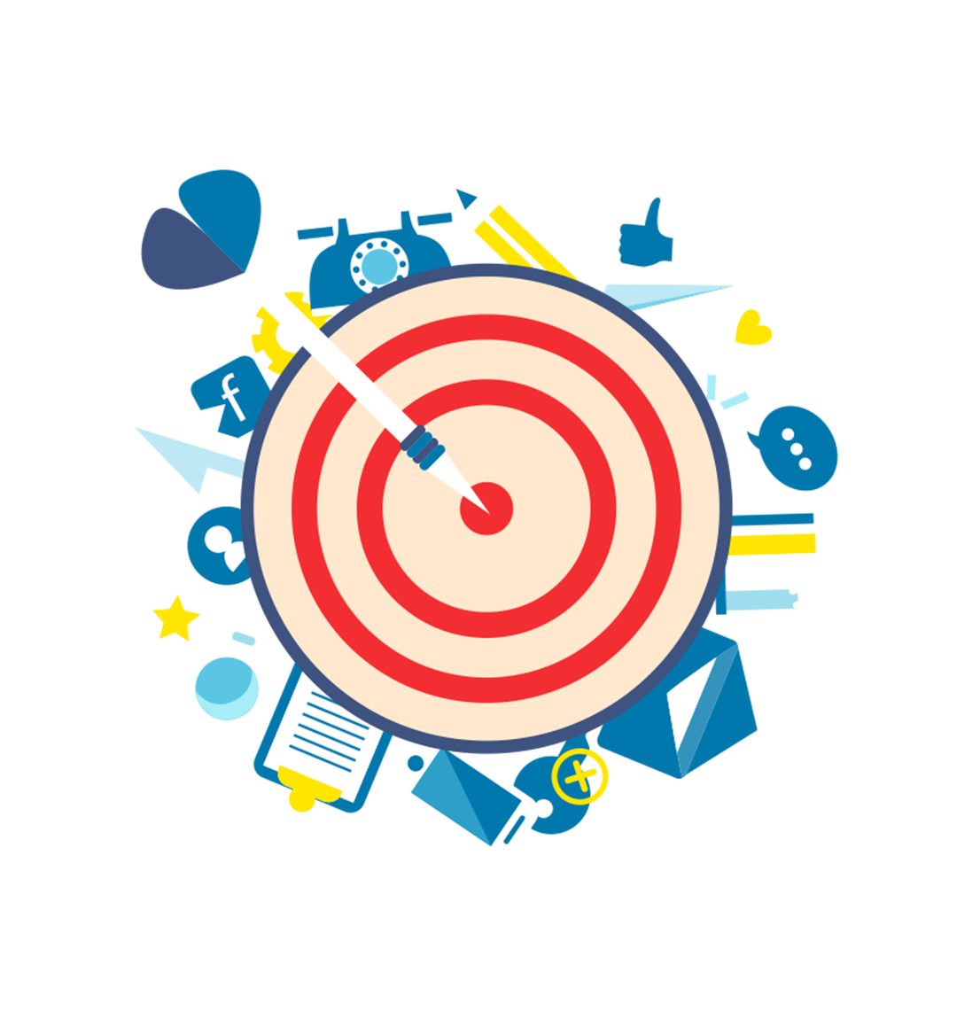 content marketing target market online advertising sales darts