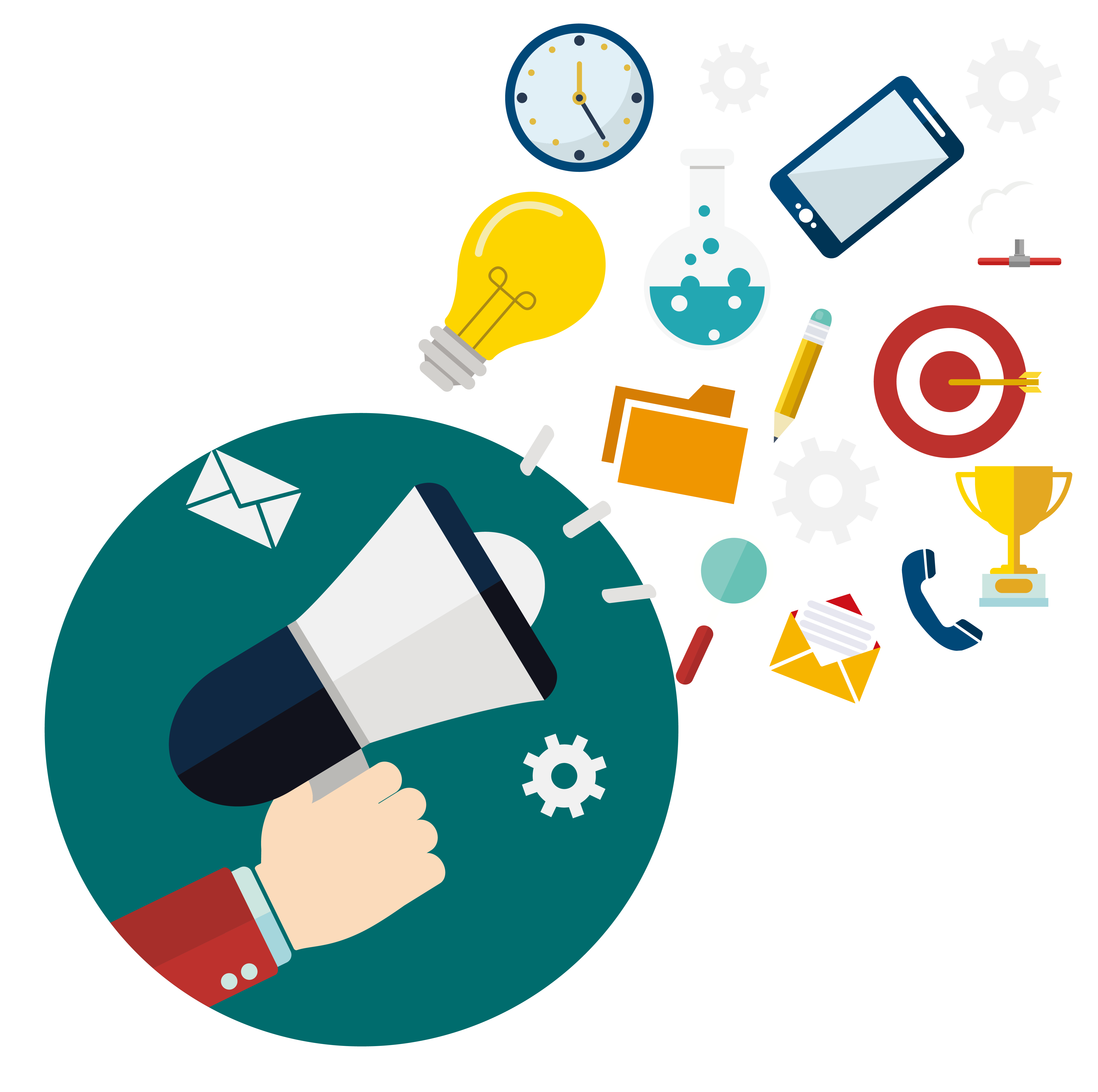 digital marketing business icon electronic information map vector