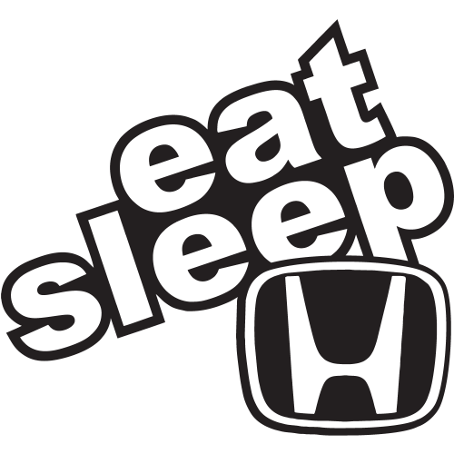 car japanese domestic market decal sticker honda eat sleep