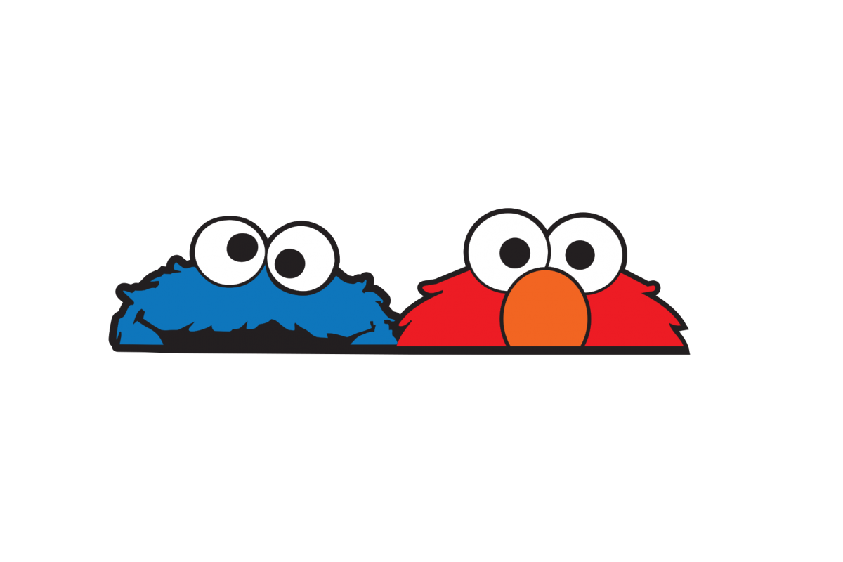 elmo cookie monster sticker decal japanese domestic market cookie monster
