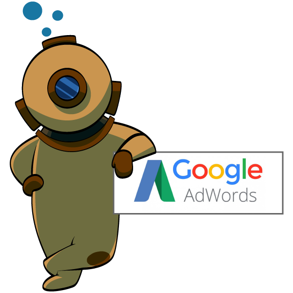 Cartoon Diver in Brass Helmet with Sign